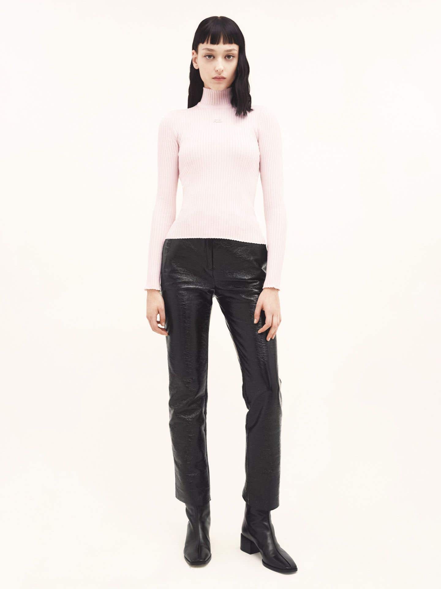 REEDITION RIB KNIT MOCKNECK SWEATER