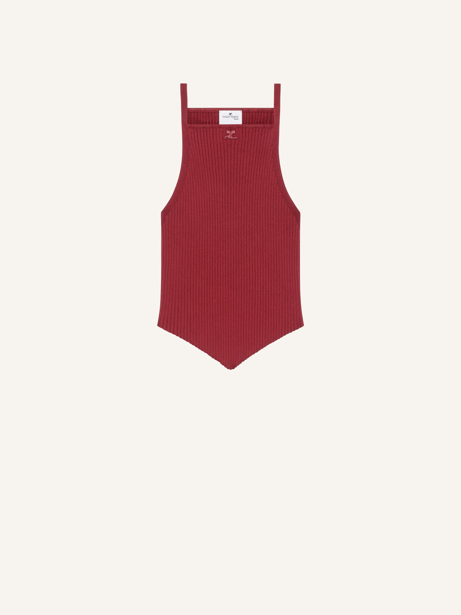 POINTY RIB KNIT TANK TOP