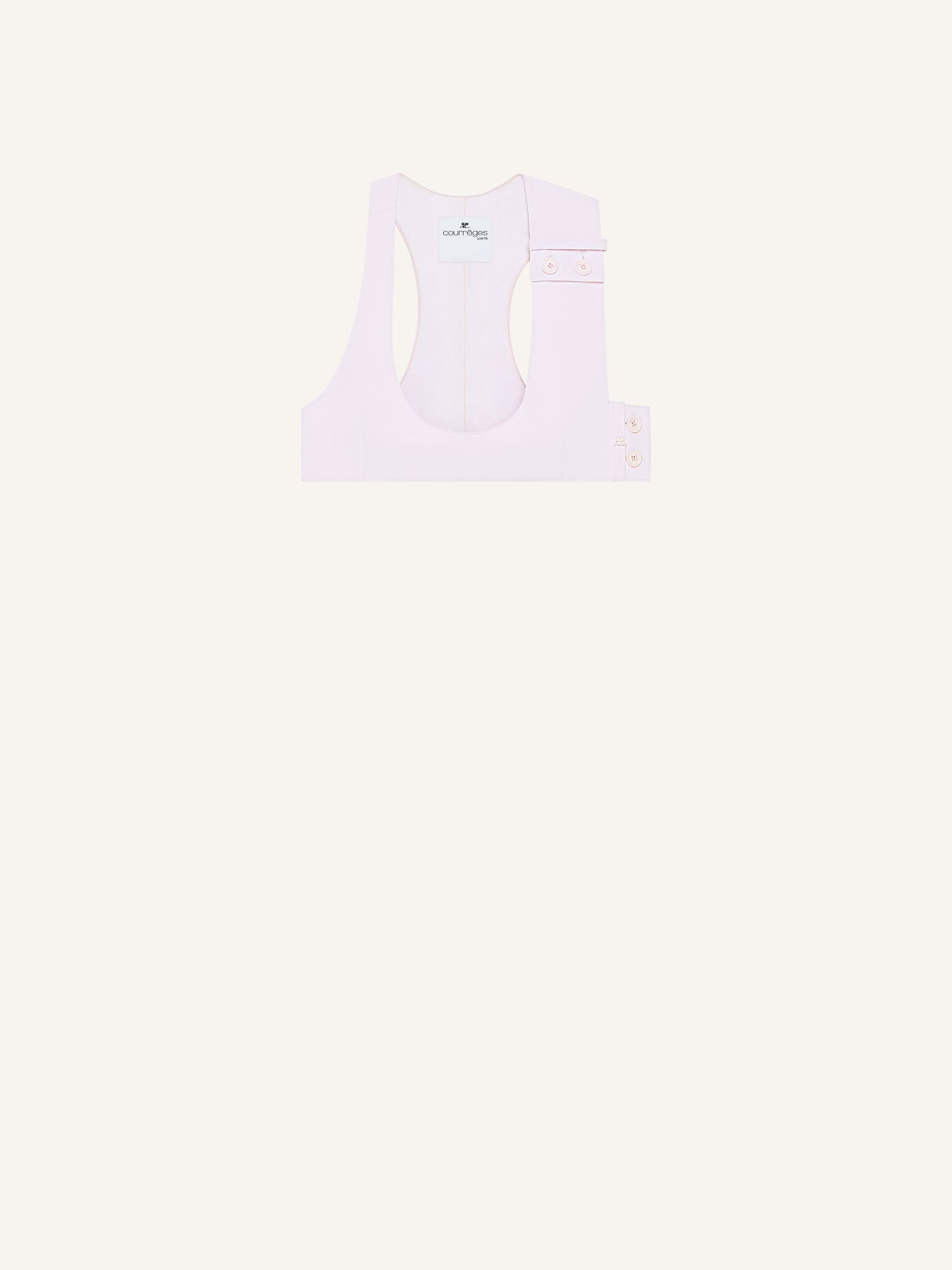 BUTTONED SATIN BRA