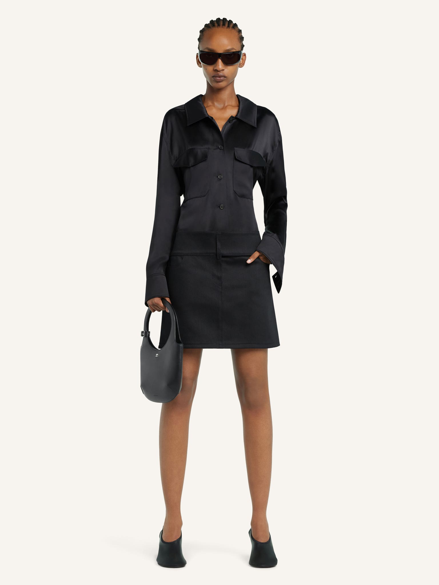 2-POCKET SATIN SHIRT