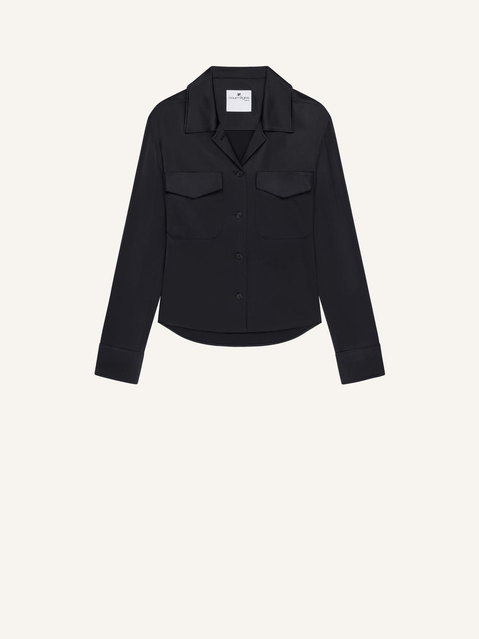 2-POCKET SATIN SHIRT