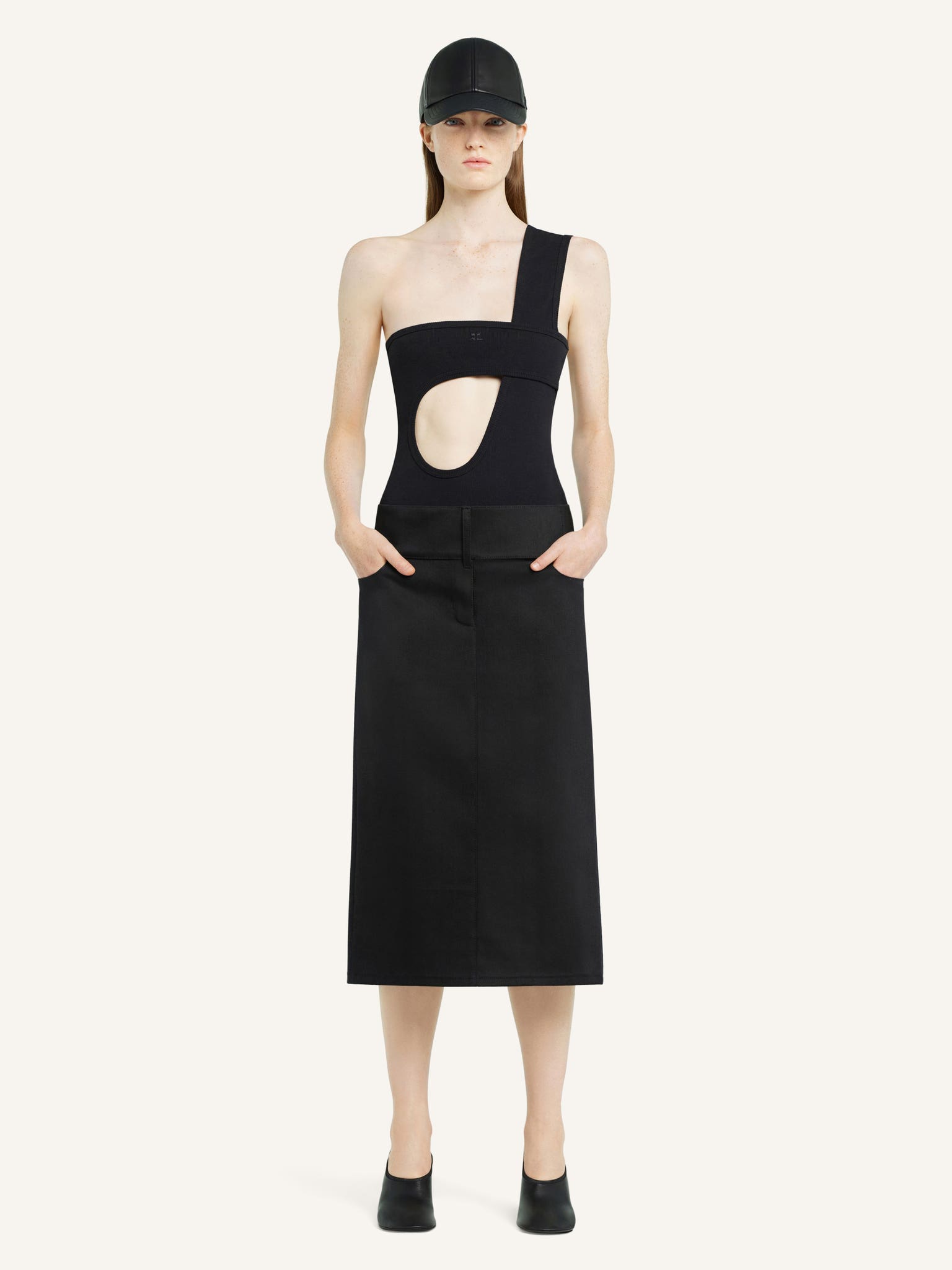 MID LENGHT BELTED SKIRT