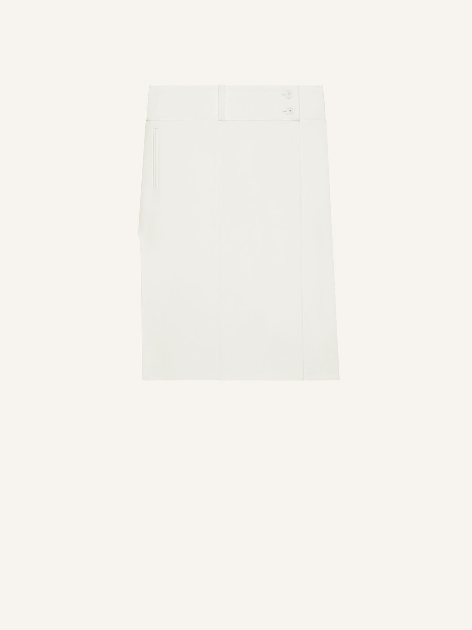 BELTED SLIT SKIRT