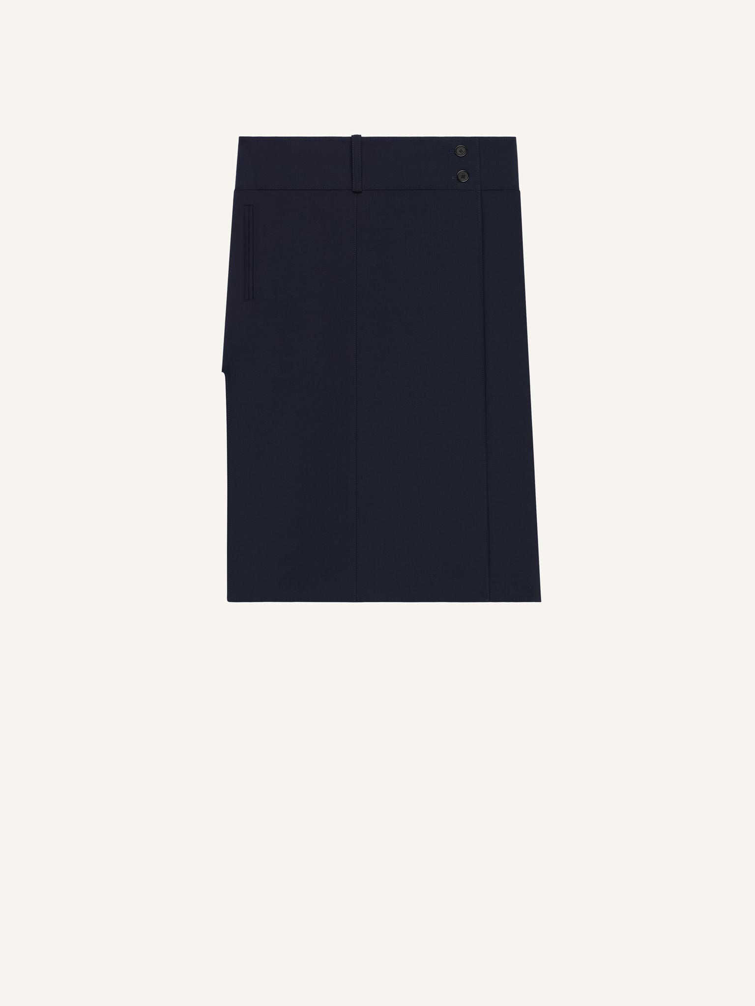 BELTED SLIT SKIRT
