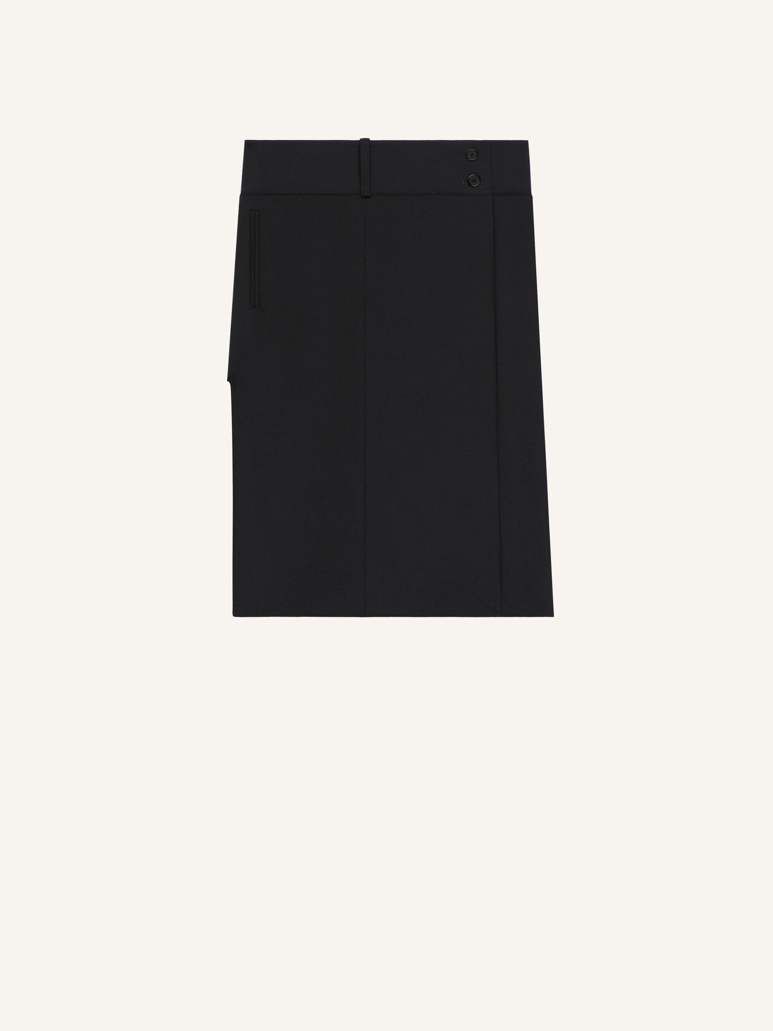 BELTED SLIT SKIRT