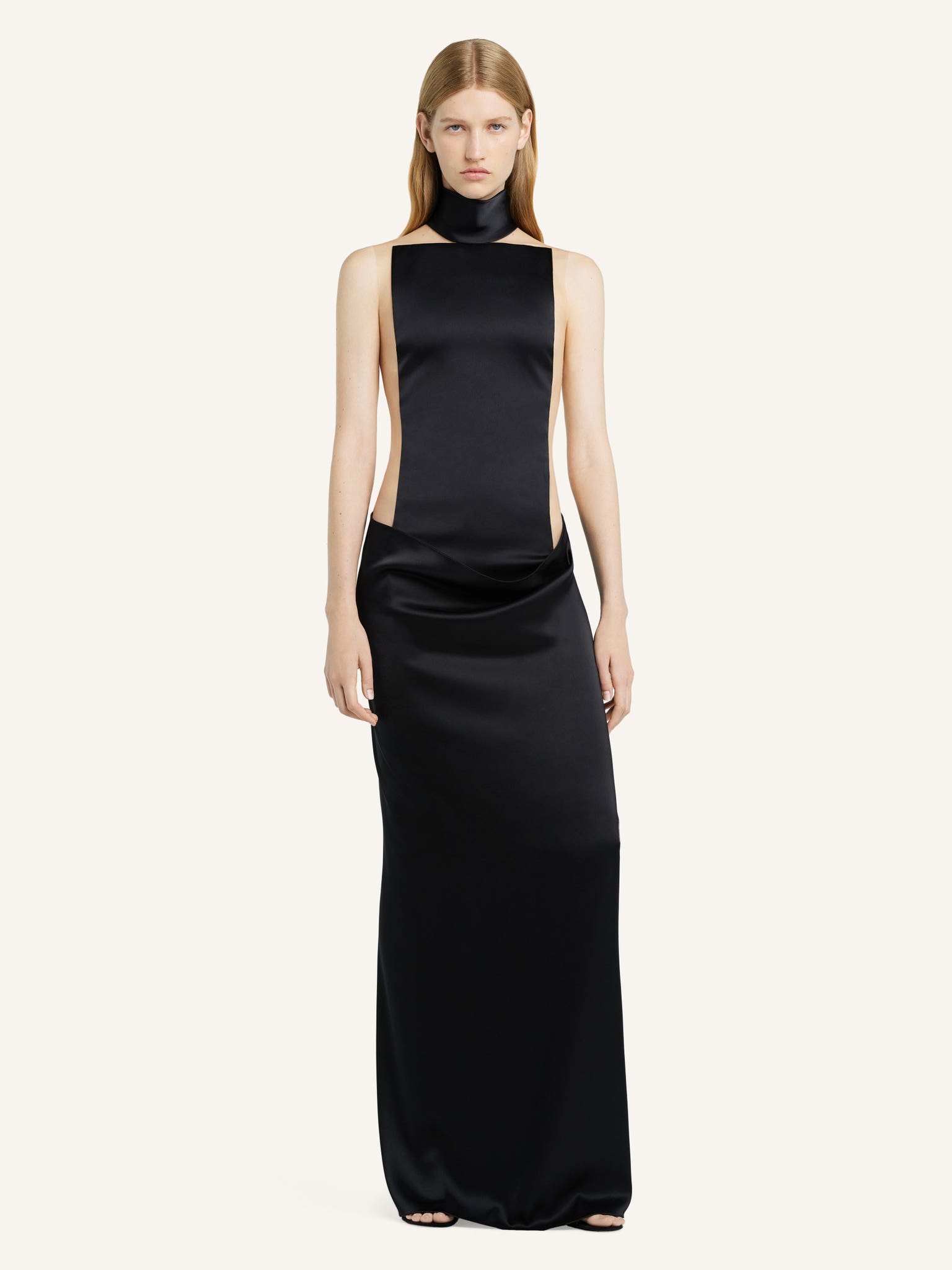 ILLUSION SATIN DRESS