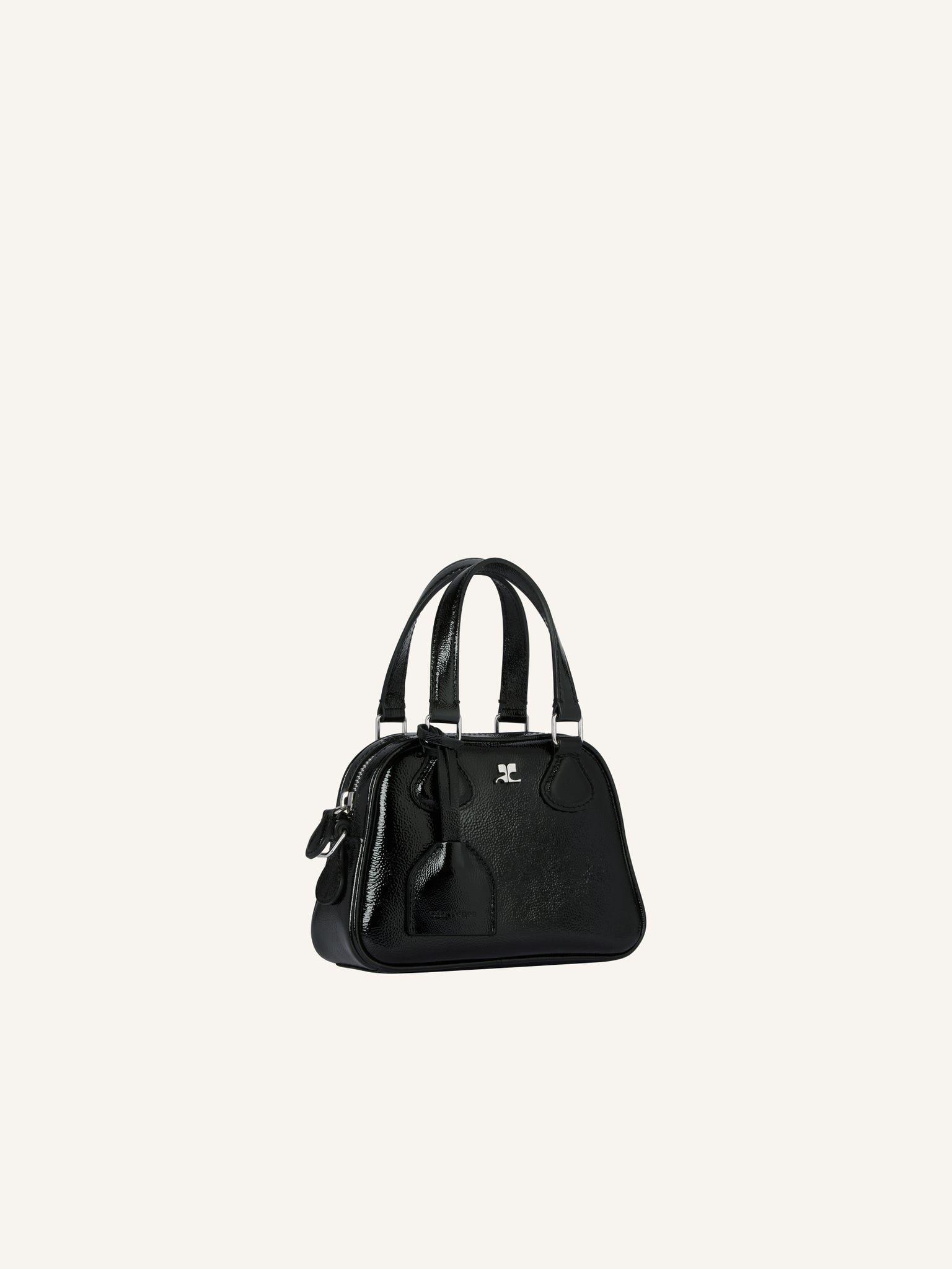 AC STUD NAPLACK LEATHER MINI BOWLING BAG