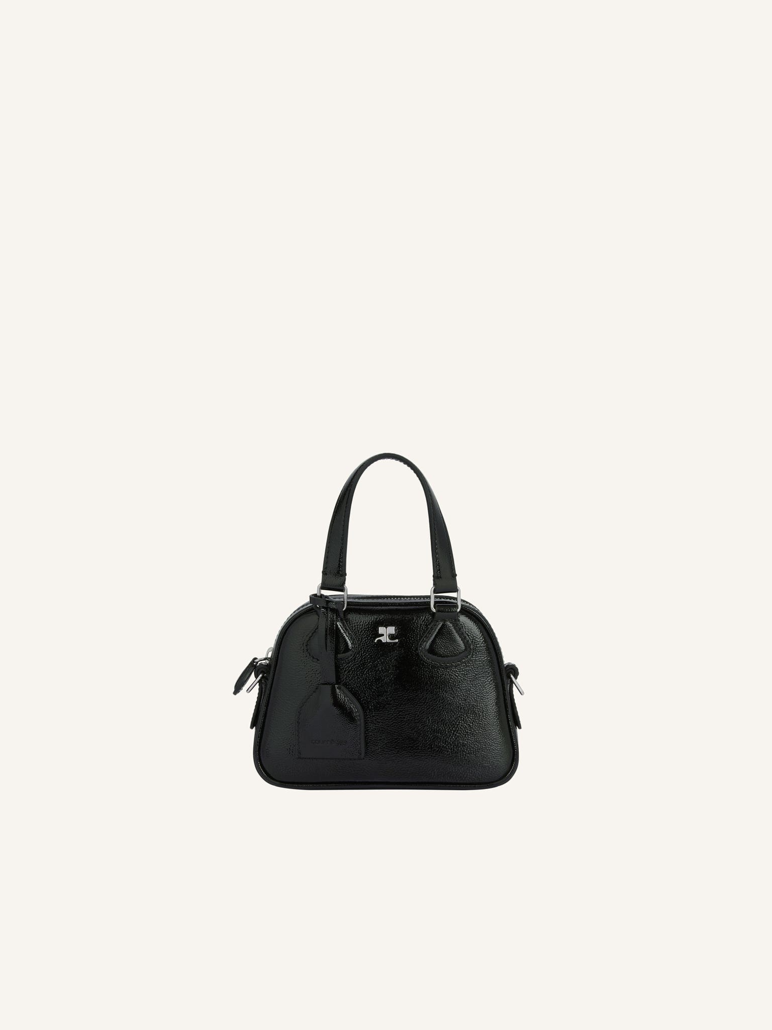 AC STUD NAPLACK LEATHER MINI BOWLING BAG