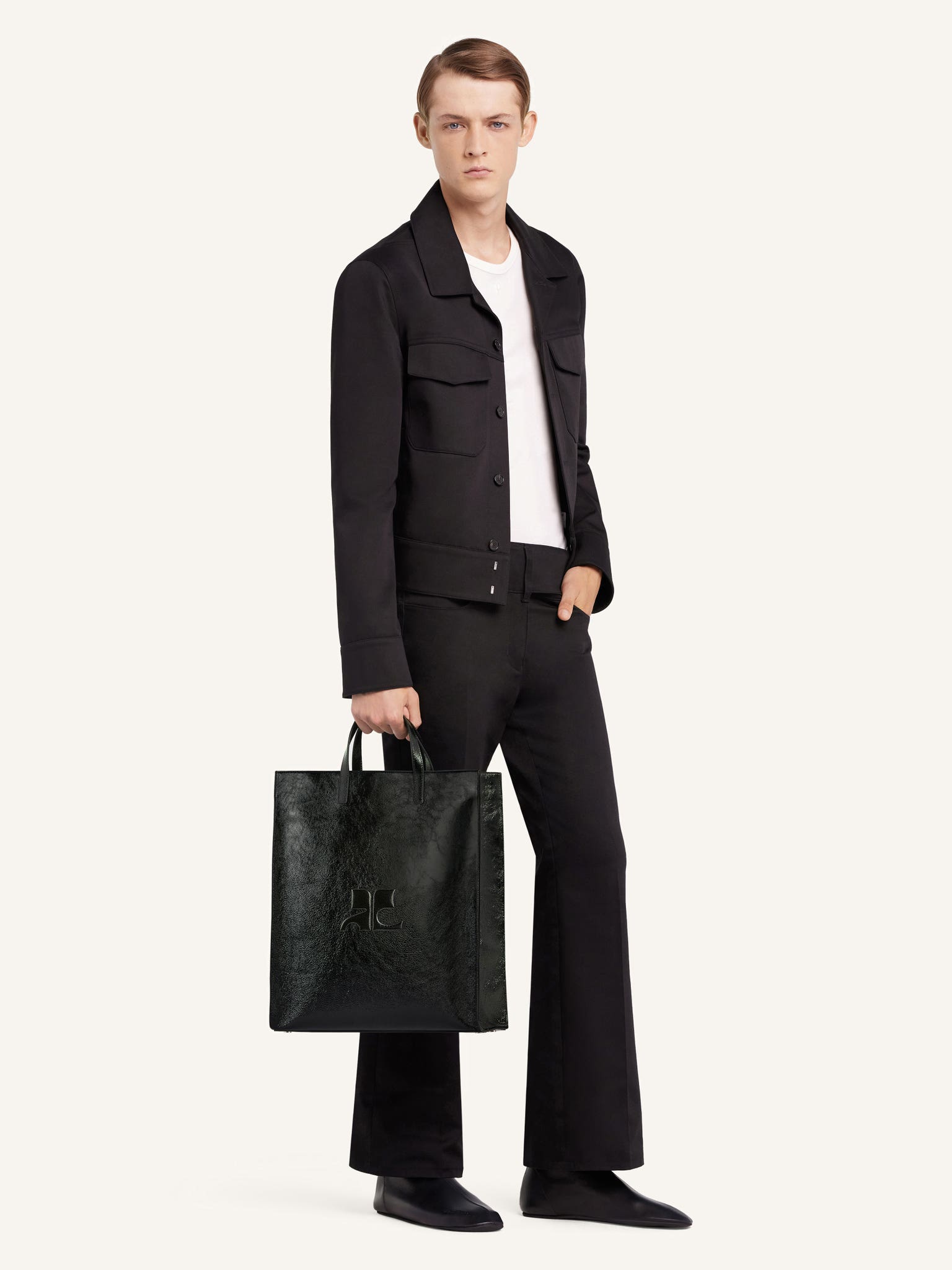 AC NAPLACK LEATHER TOTE BAG