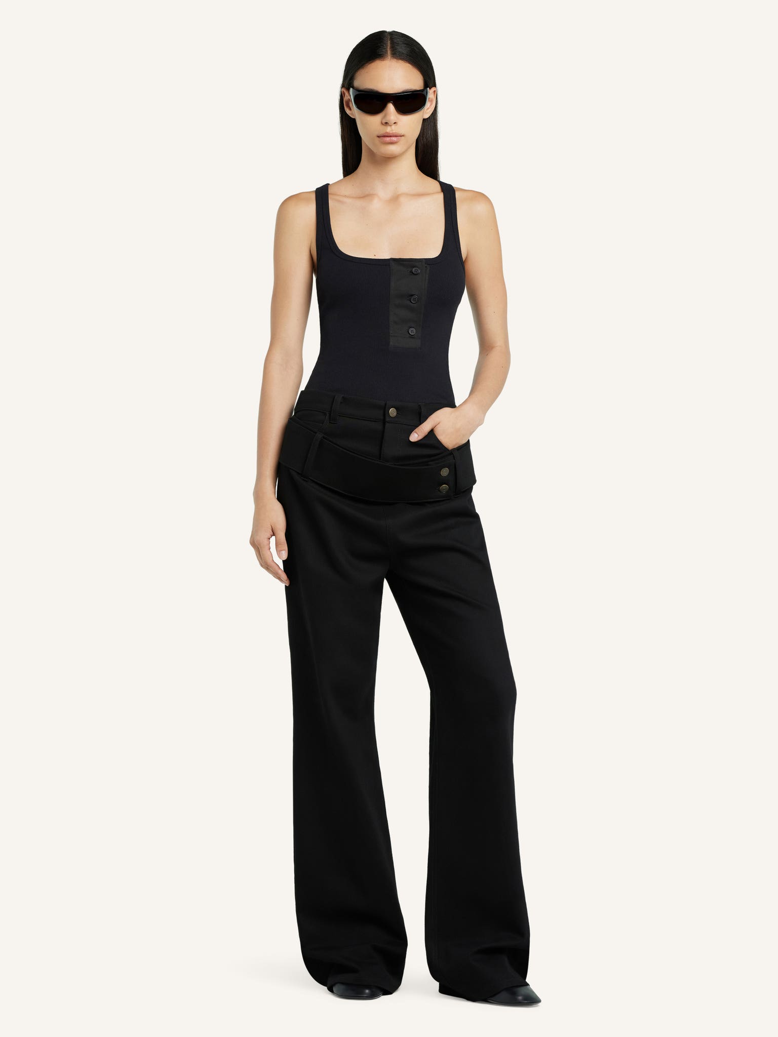 OBLIQUE 90'S RIB TANK TOP
