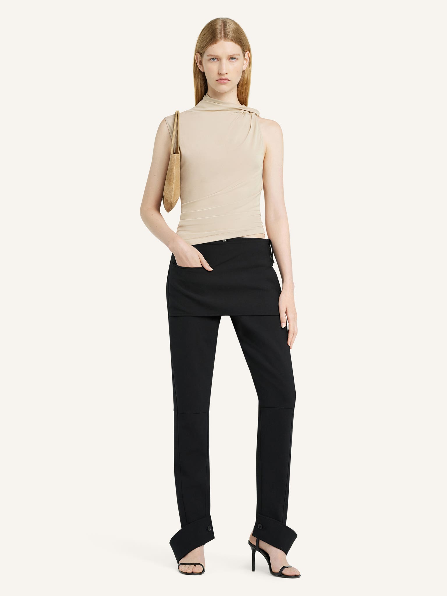 DRAPED JERSEY TOP