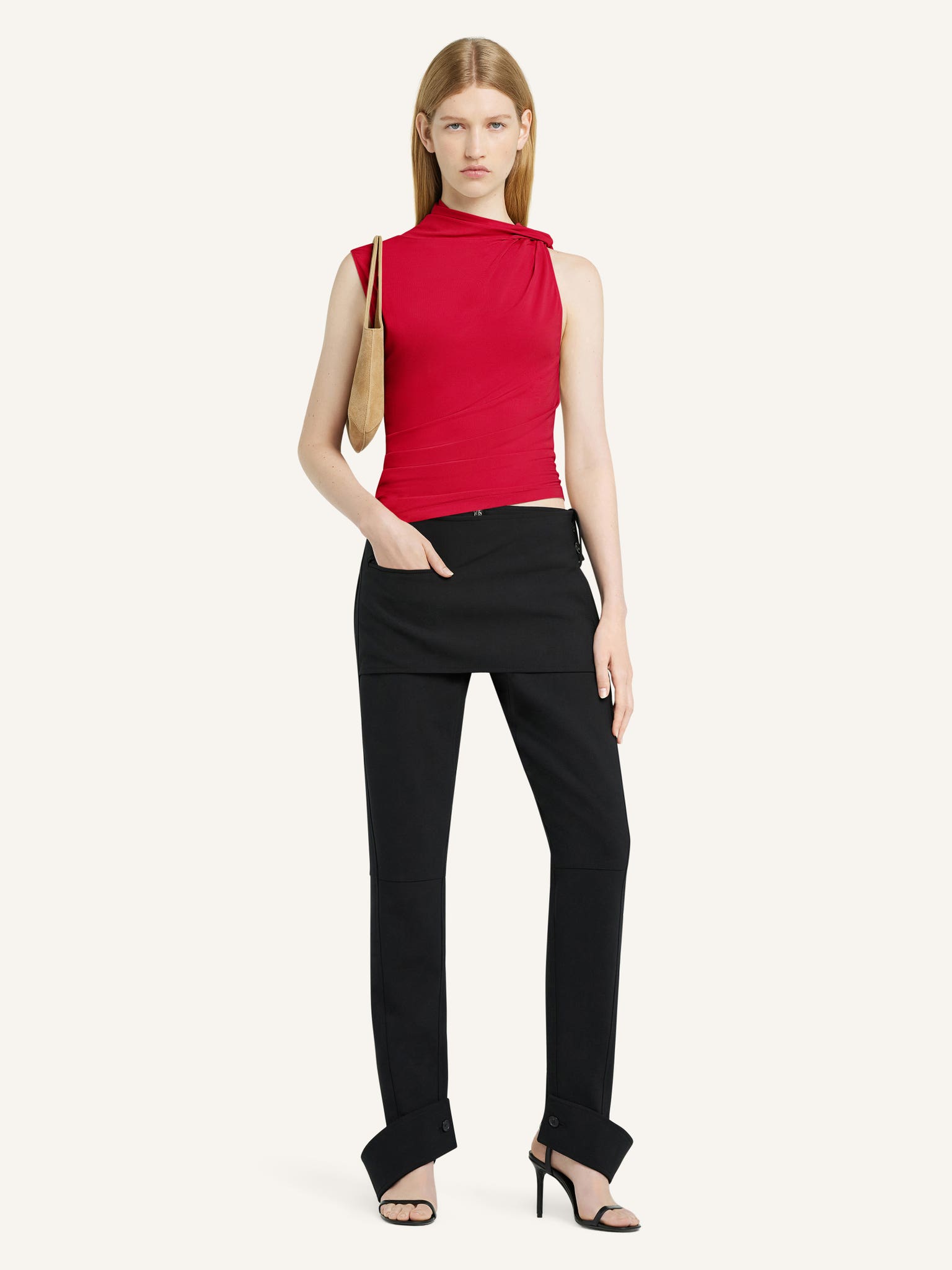 DRAPED JERSEY TOP
