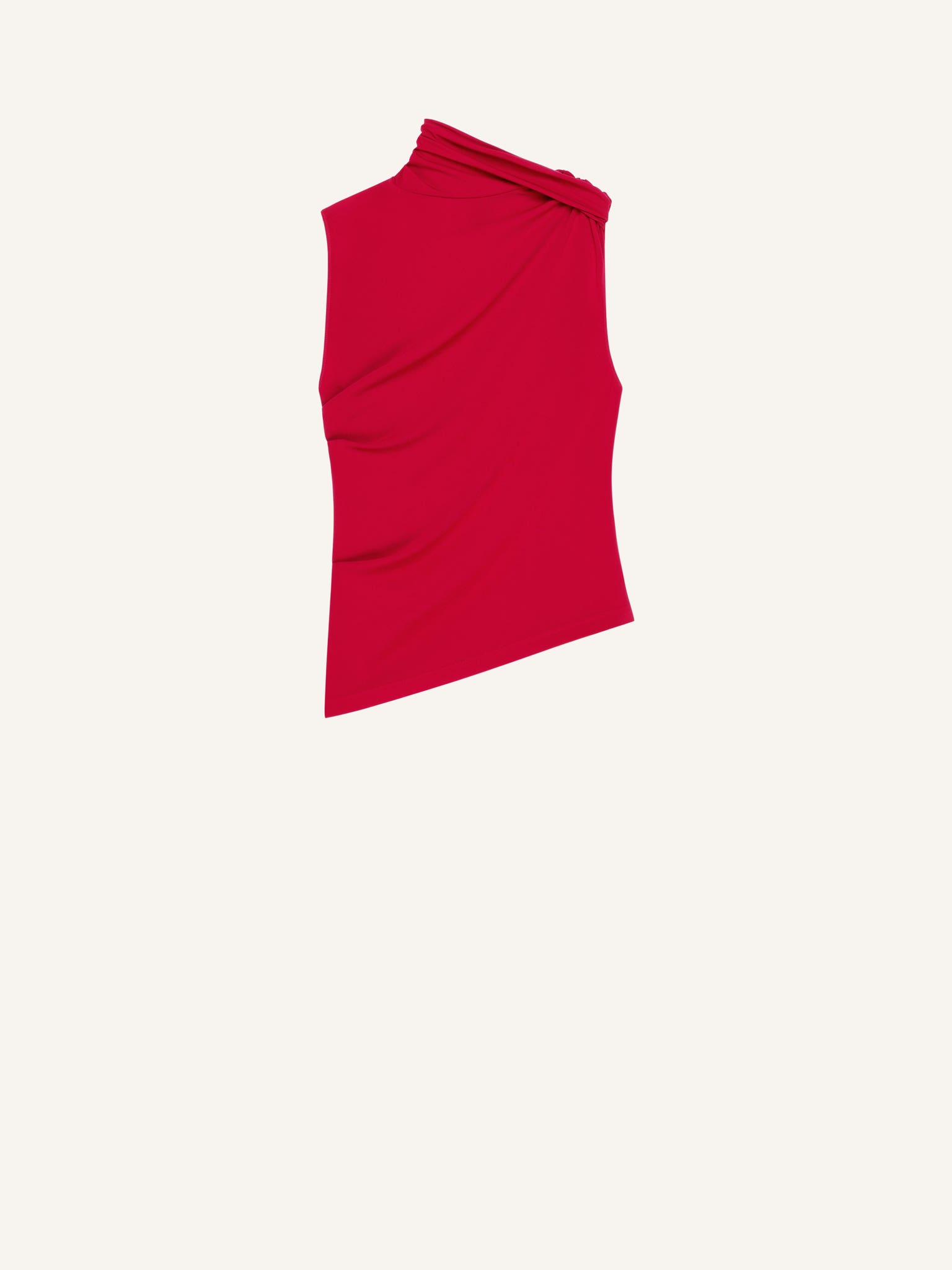 DRAPED JERSEY TOP