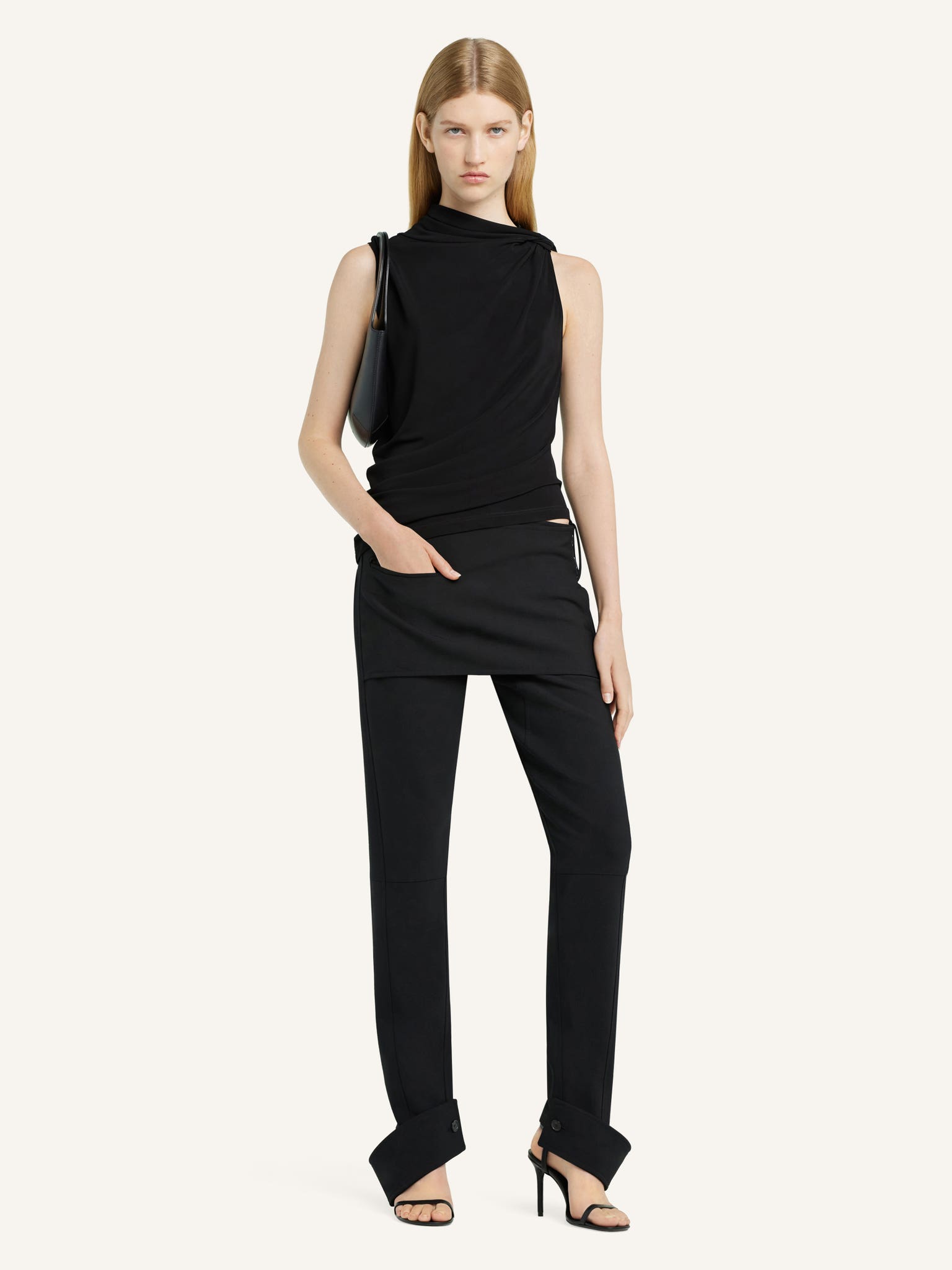 DRAPED JERSEY TOP