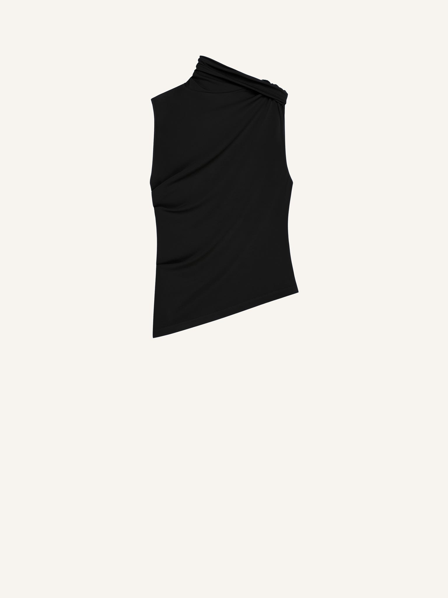 DRAPED JERSEY TOP