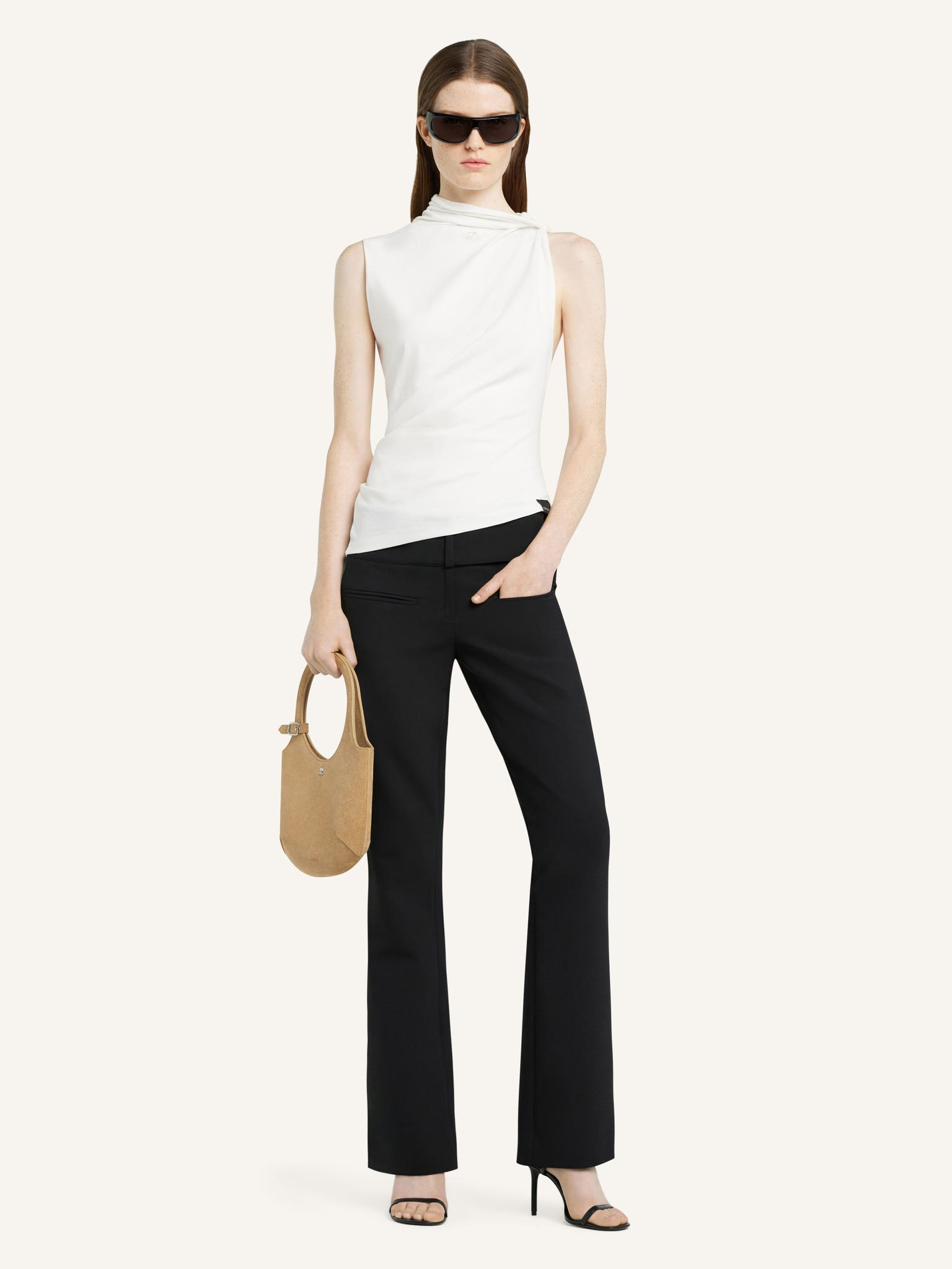 DRAPED JERSEY TOP