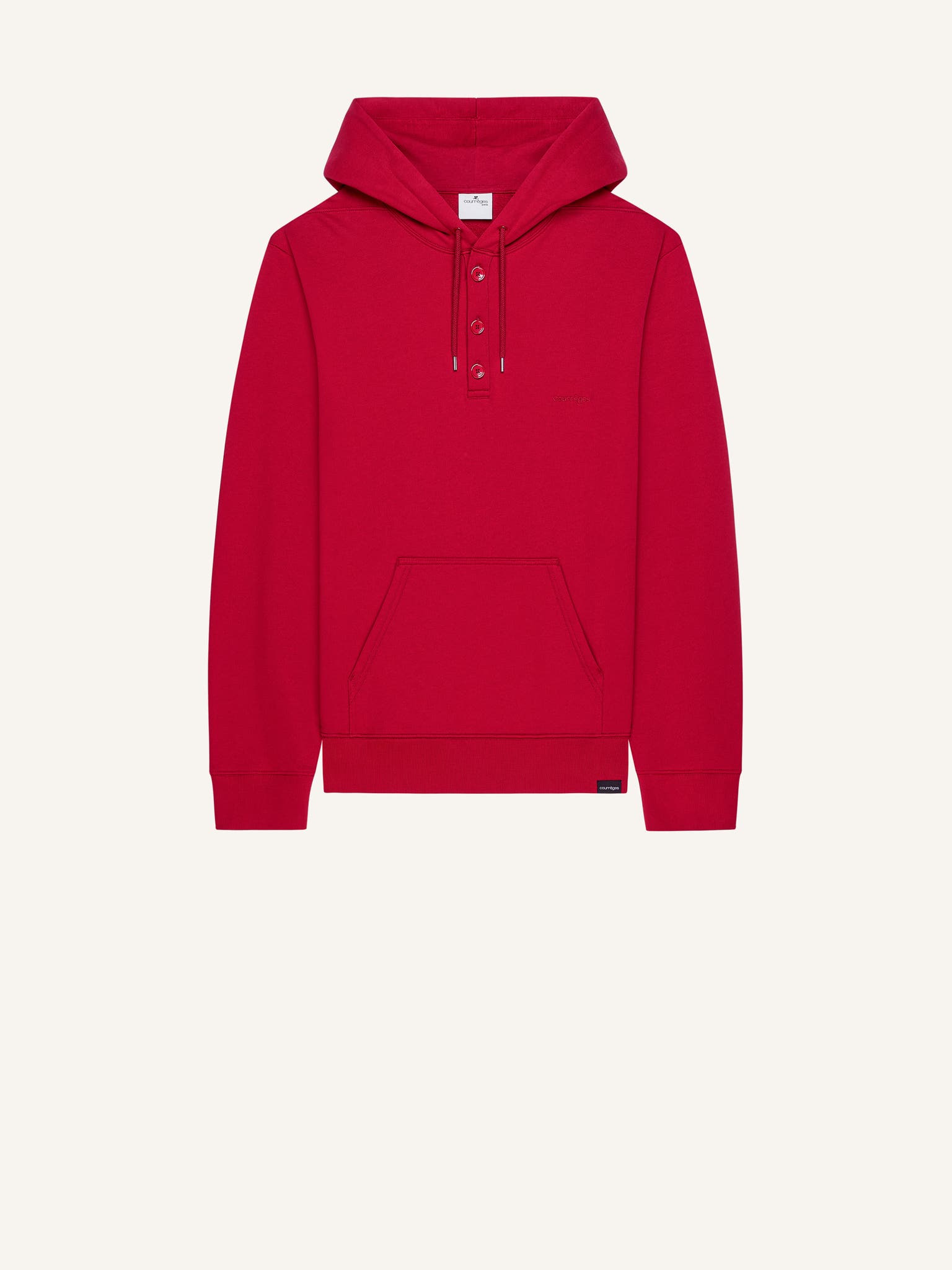 SWEAT À CAPUCHE BOUTONNÉ