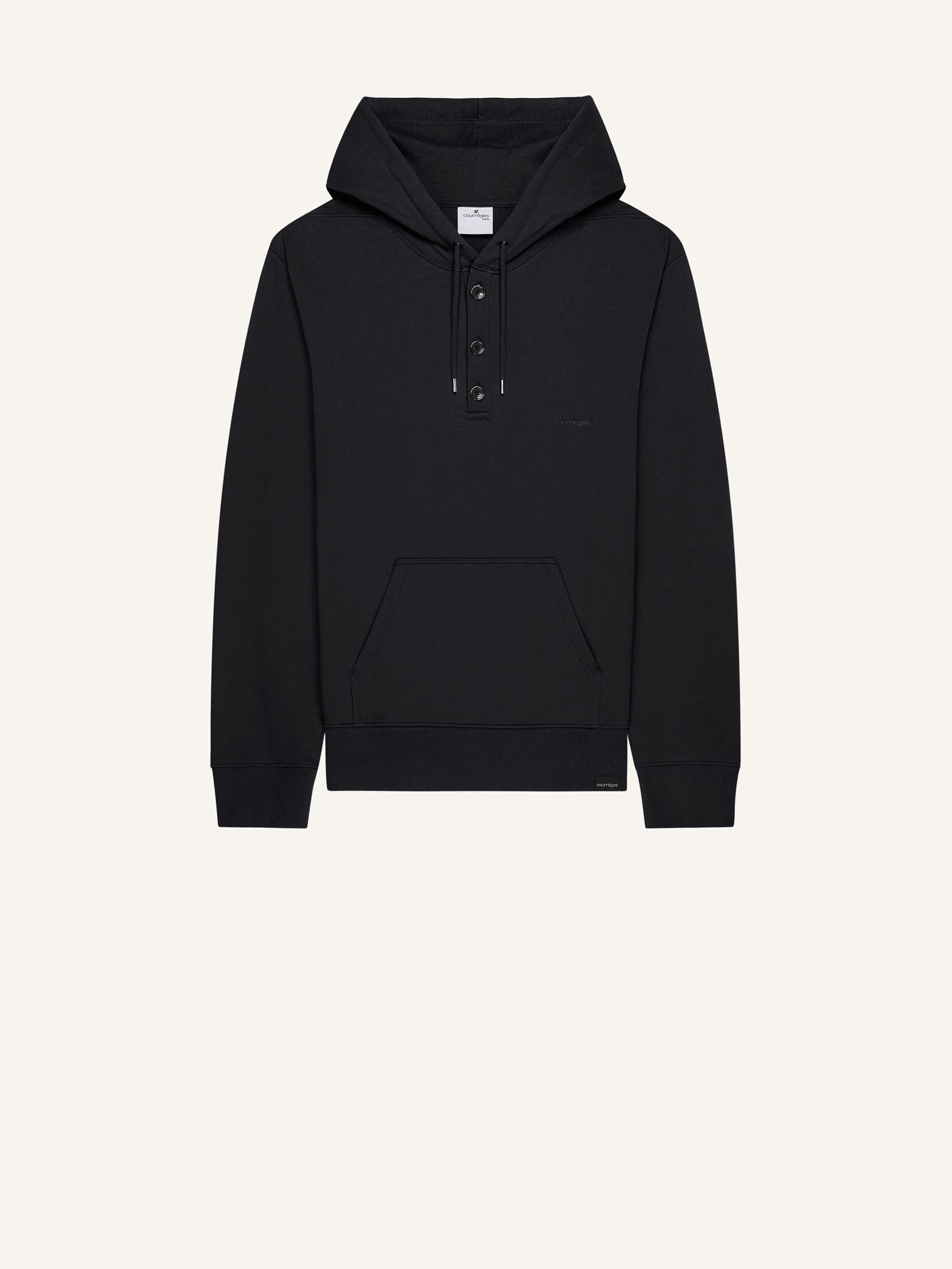 SWEAT À CAPUCHE BOUTONNÉ