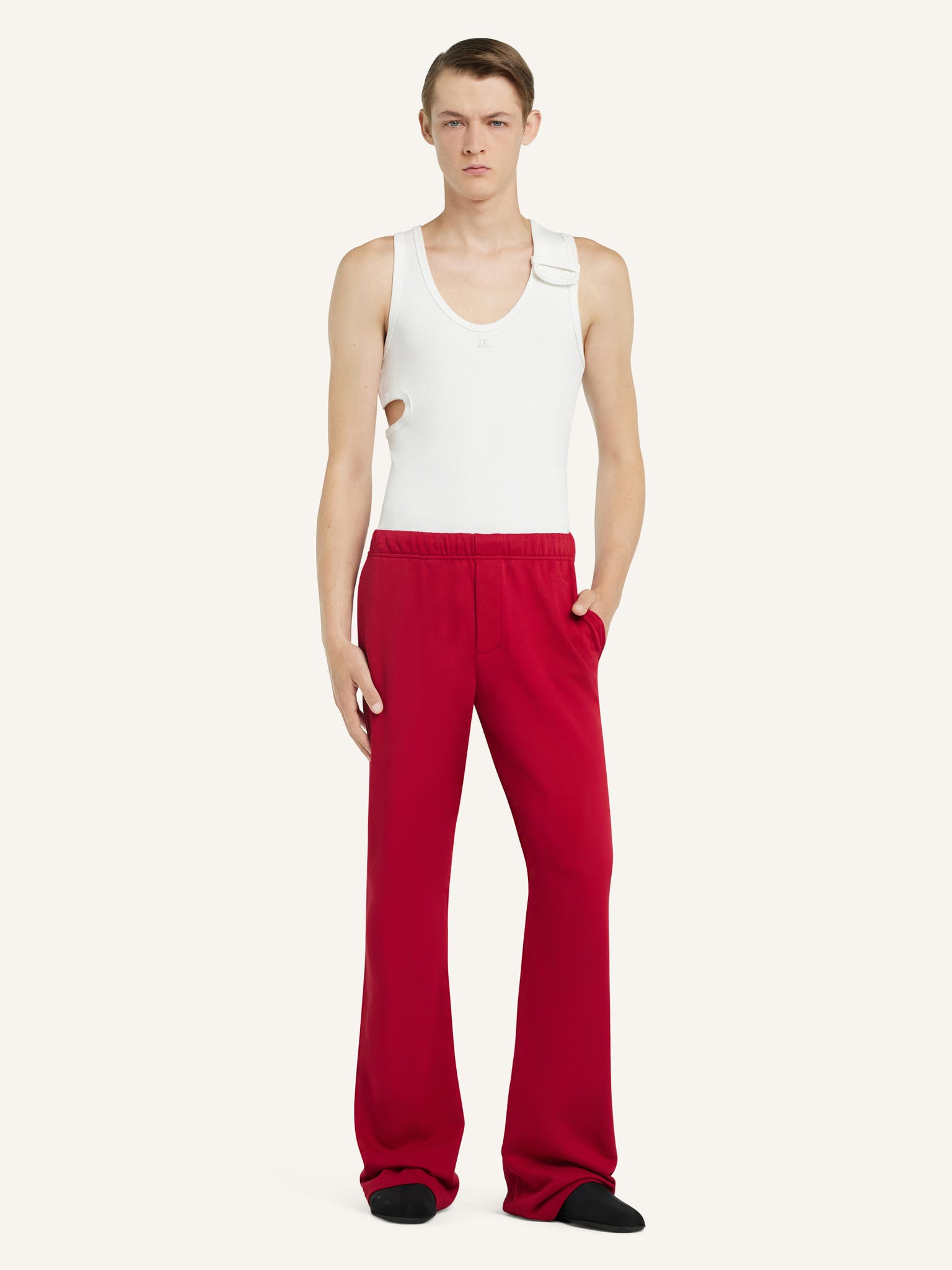 EMBROIDERED FLEECE PANTS