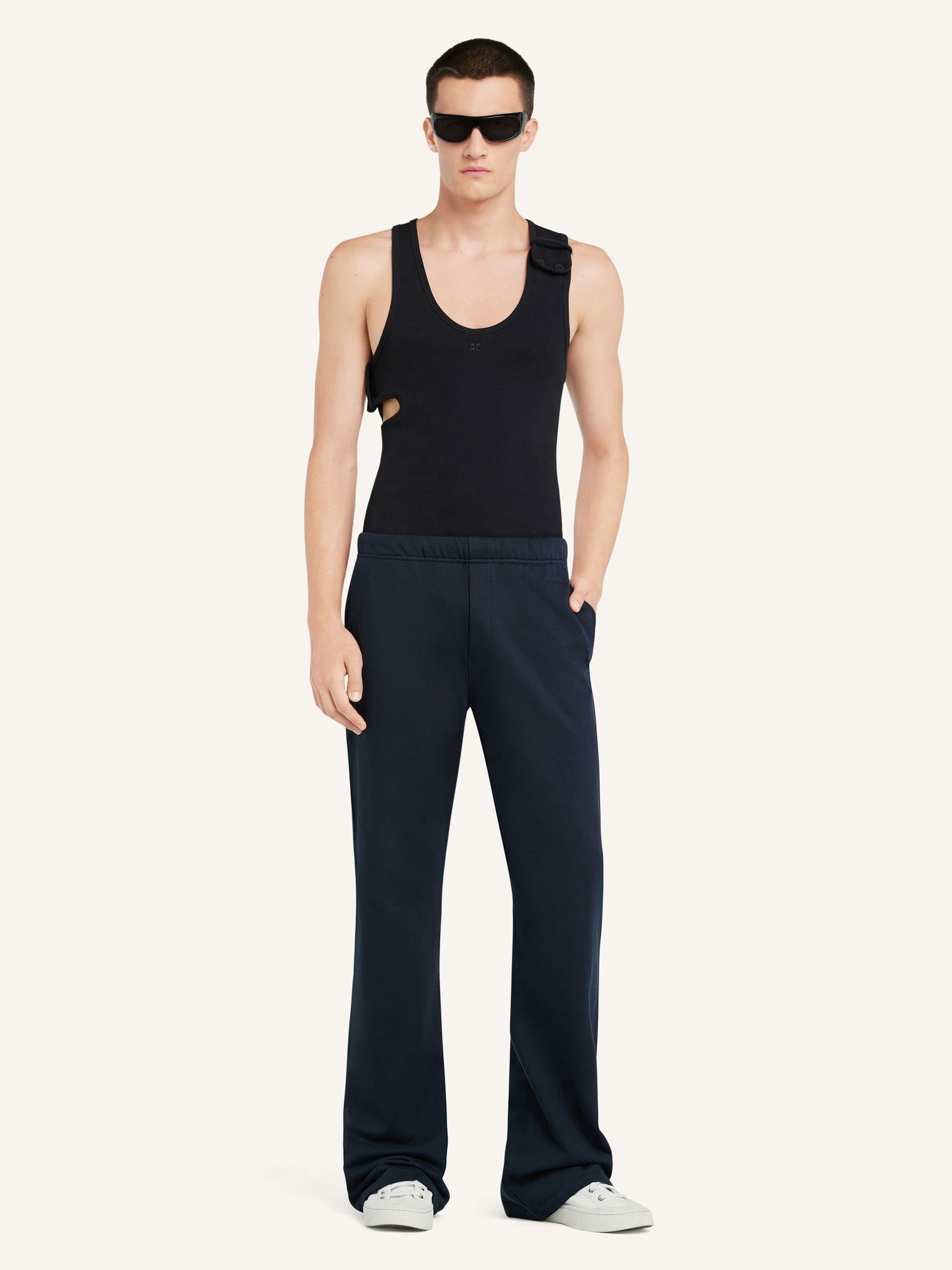 EMBROIDERED FLEECE PANTS
