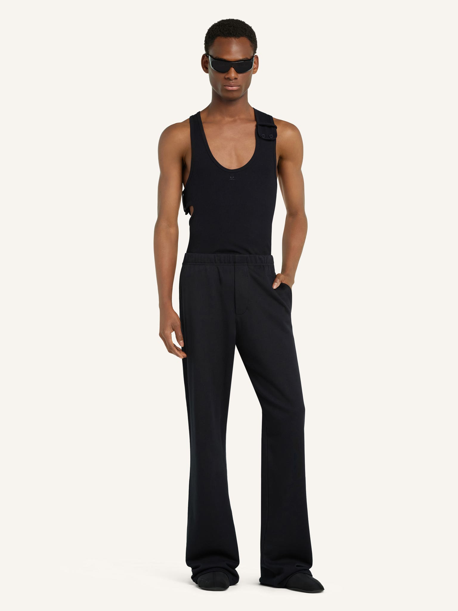 EMBROIDERED FLEECE PANTS