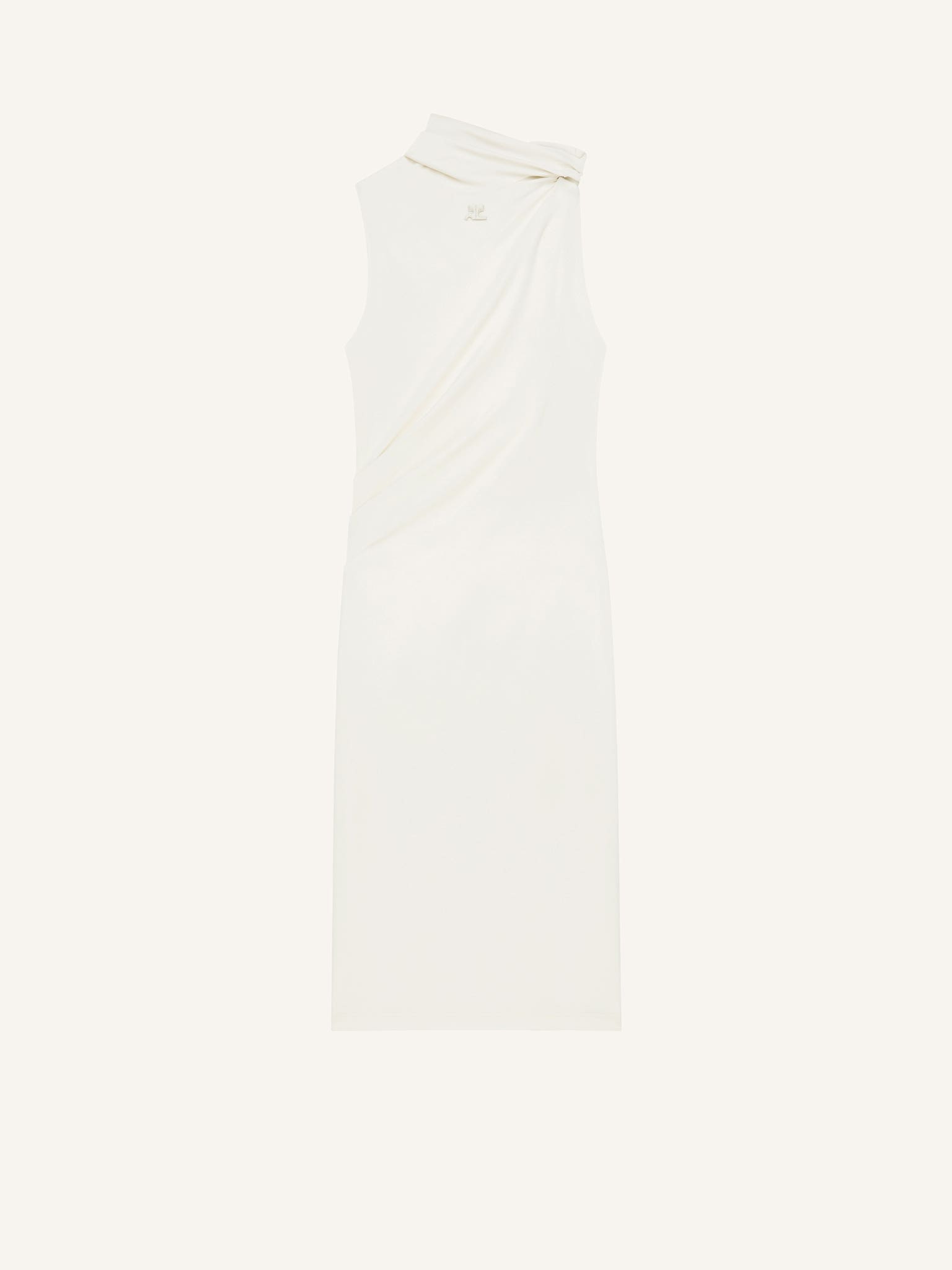 DRAPED SLEEVELESS DRESS