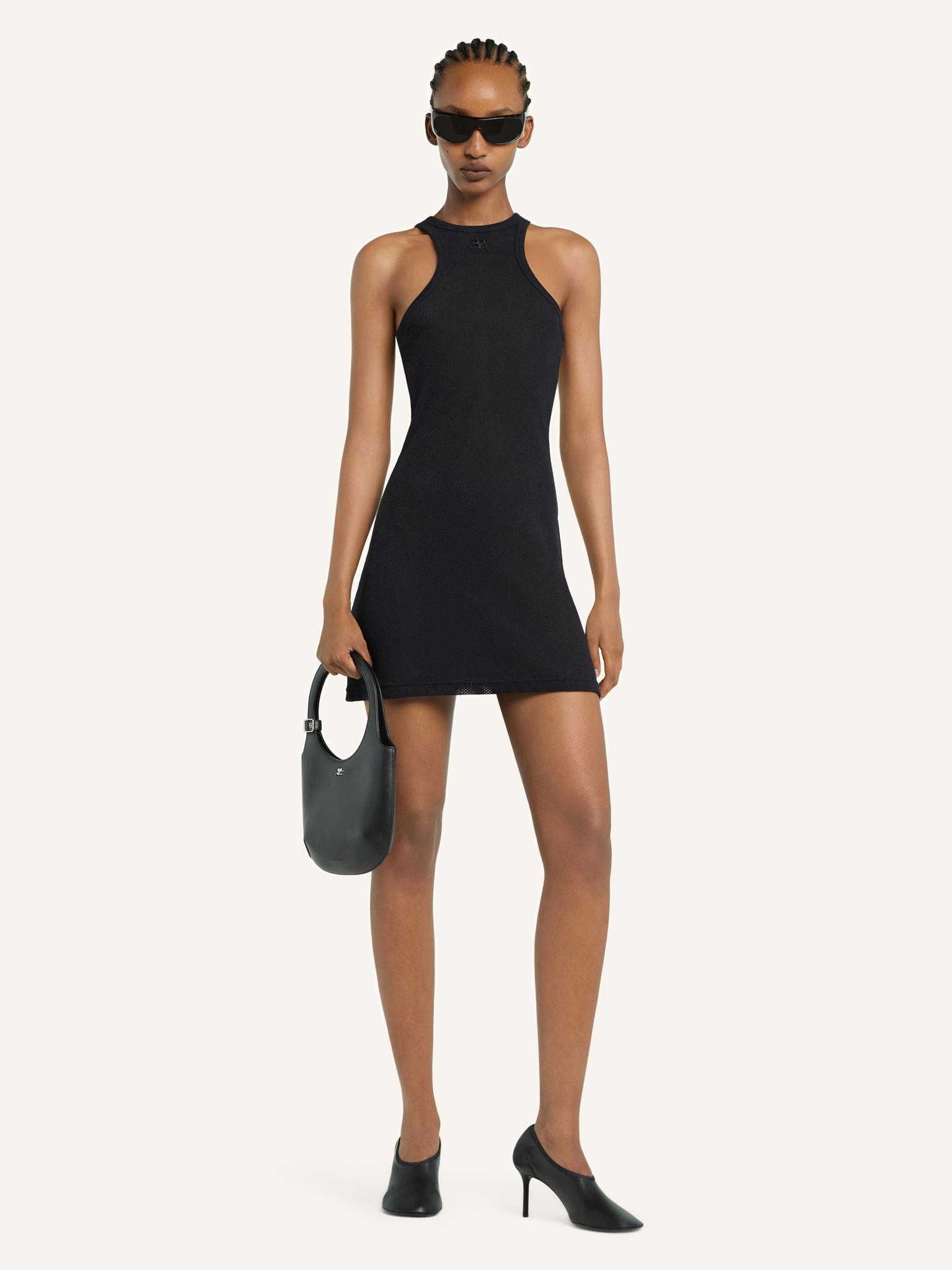 SCUBA MESH MINI DRESS