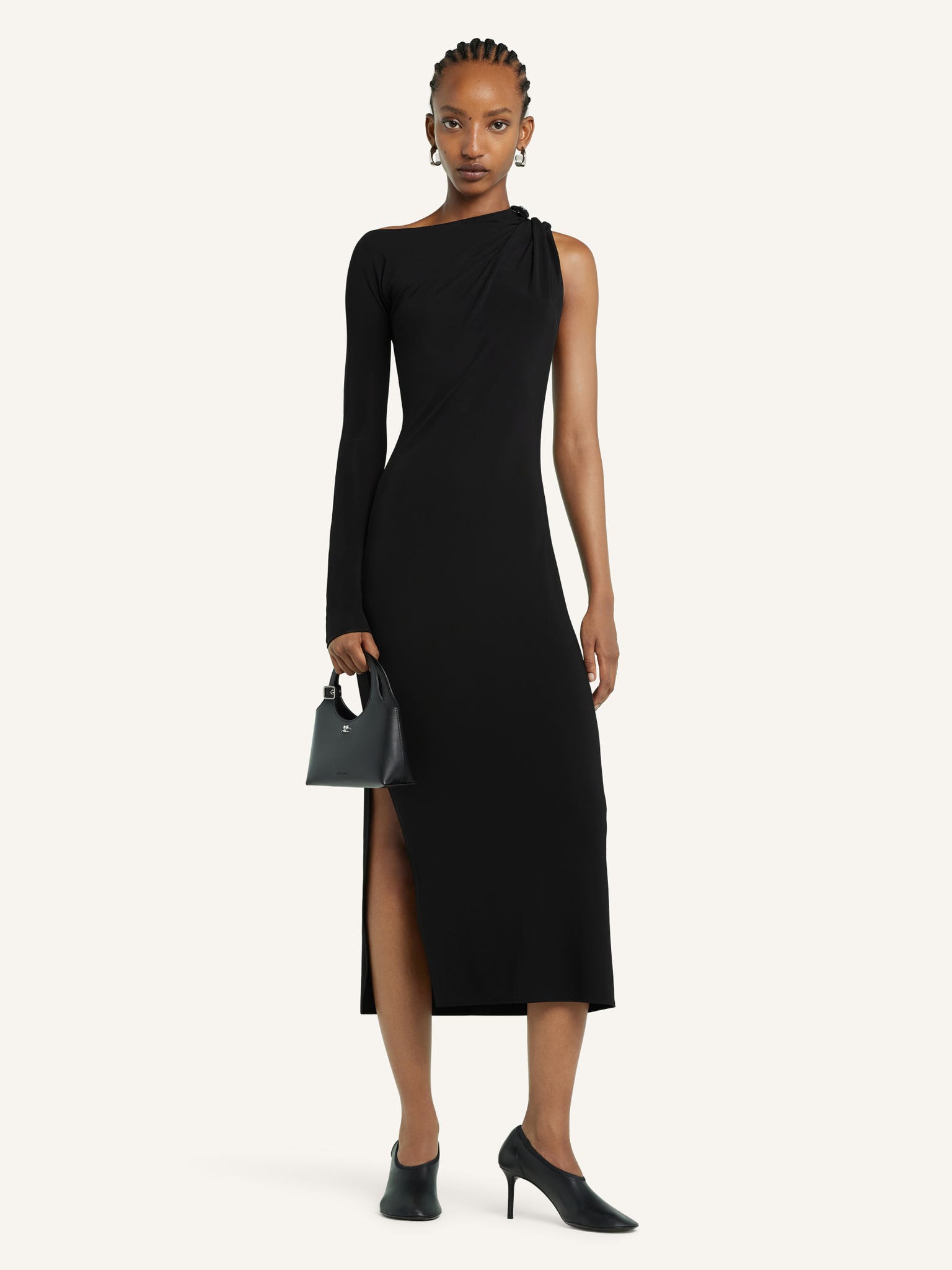 ROBE LONGUE ASYMÉTRIQUE