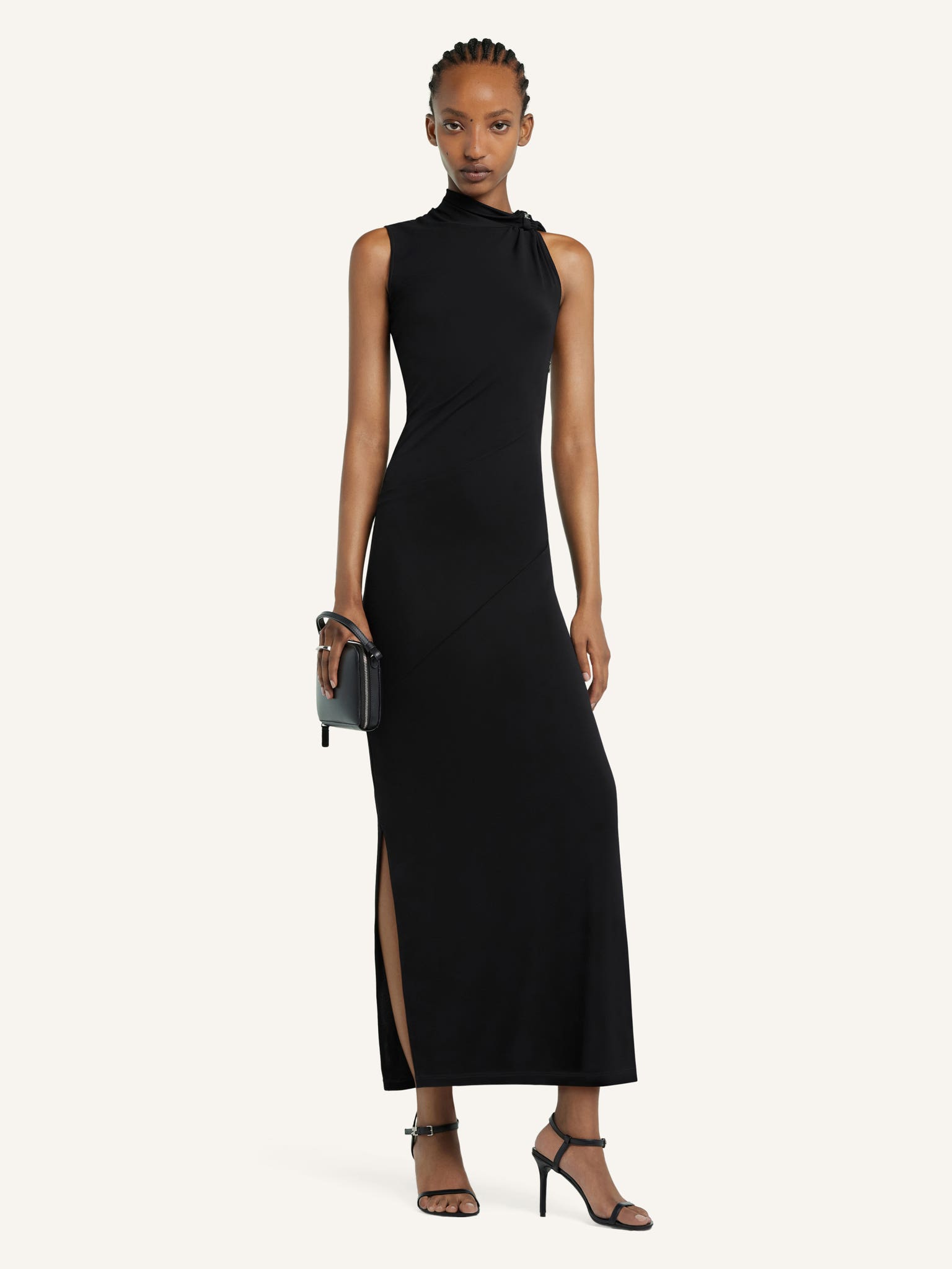 LONG DRAPED DRESS