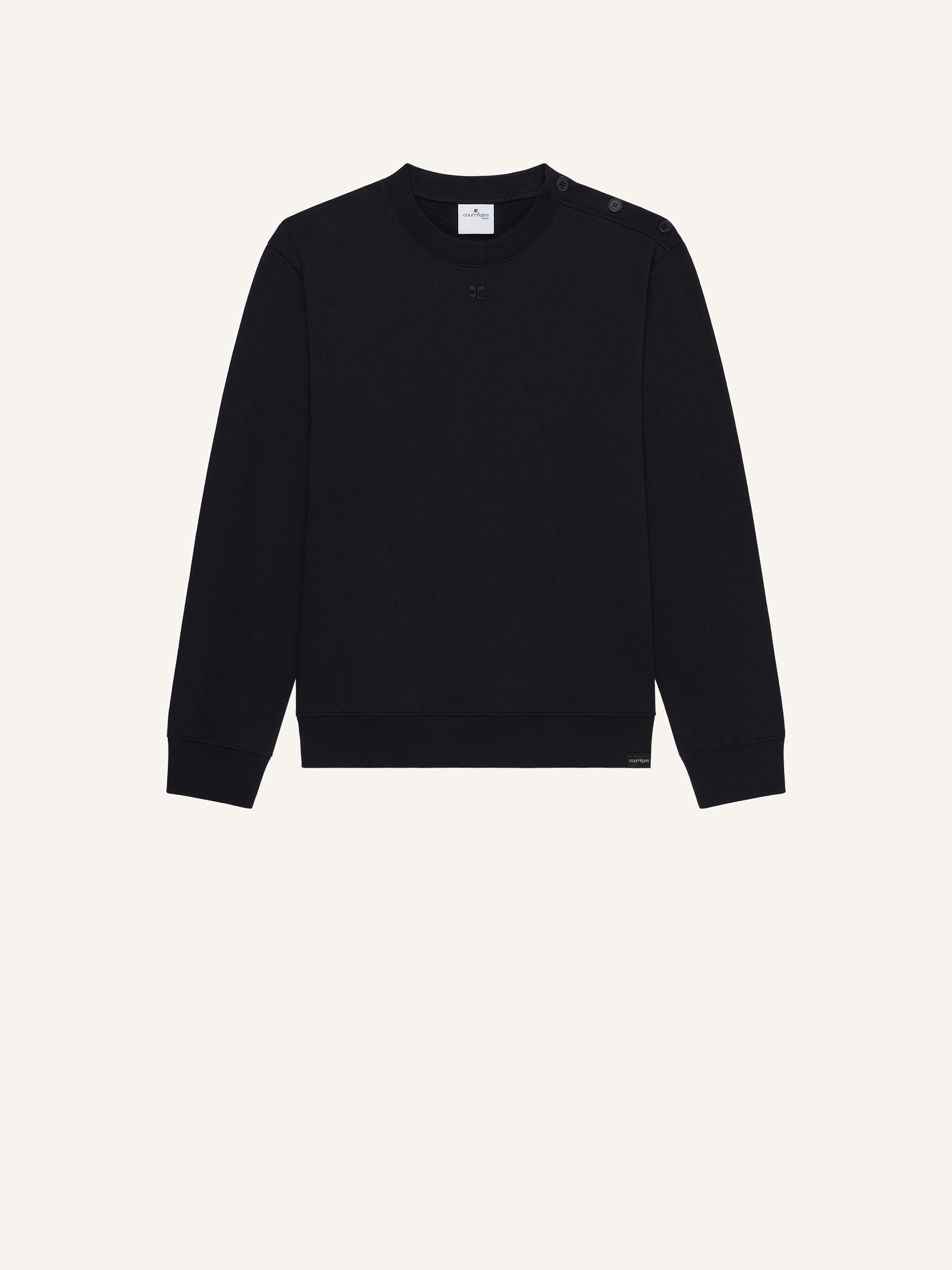 PULL EN MOLLETON BOUTONNÉ À L'ÉPAULE
