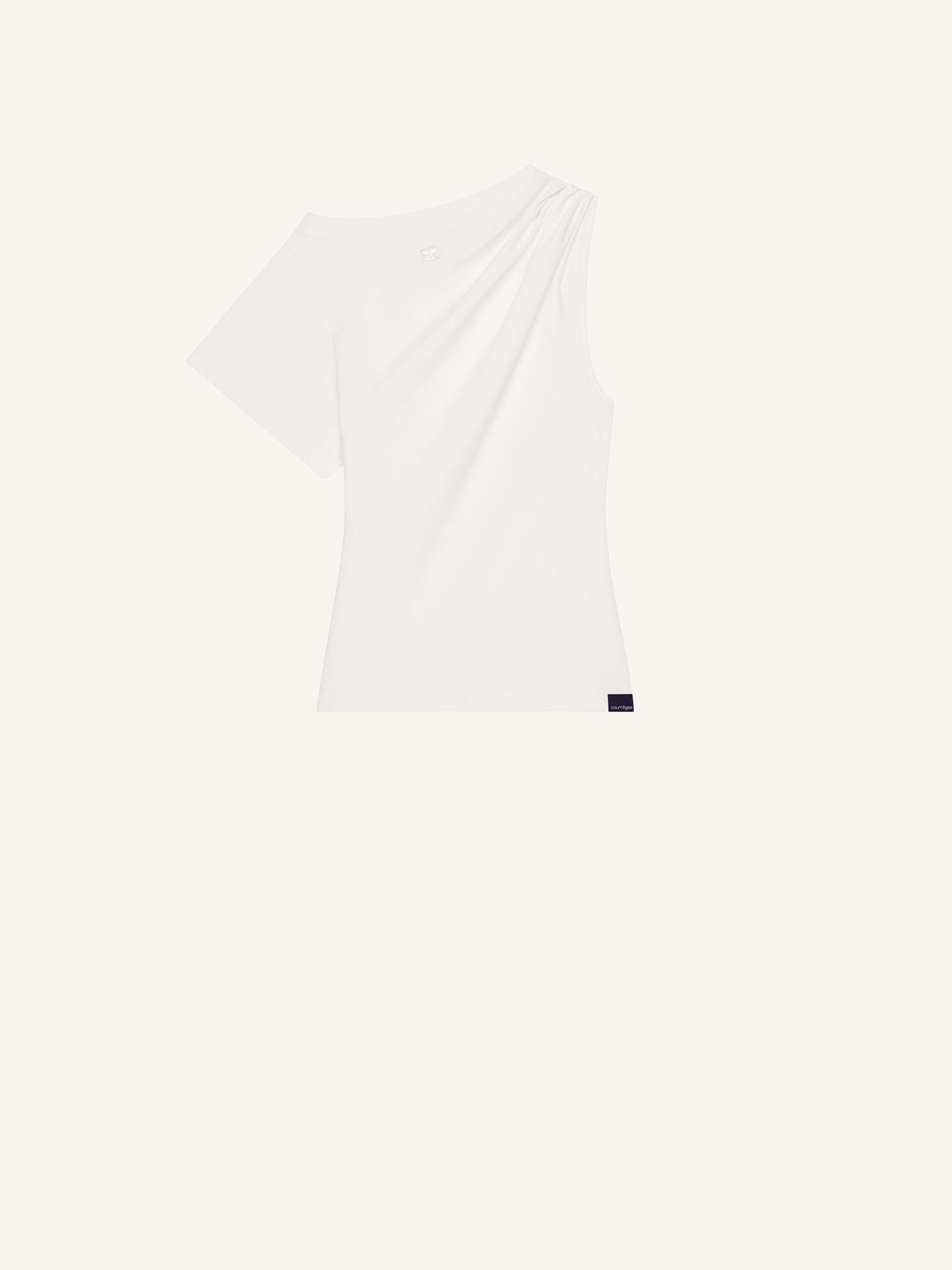 ASYMMETRIC DRAPED T-SHIRT