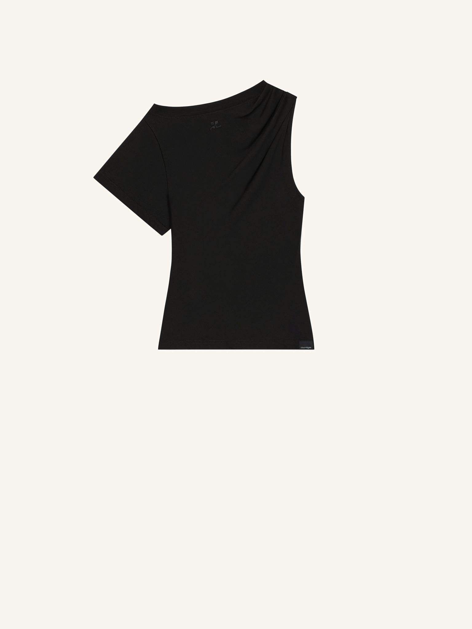 ASYMMETRIC DRAPED T-SHIRT