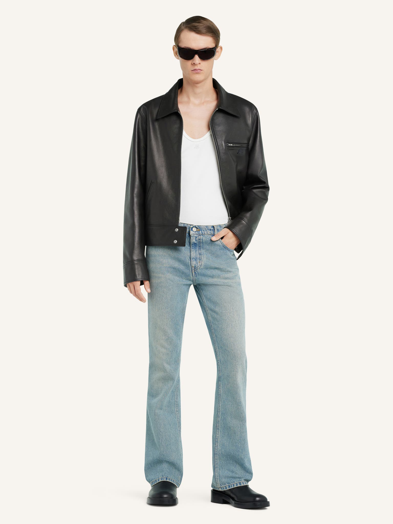 BLOUSON ZIPPÉ EN CUIR