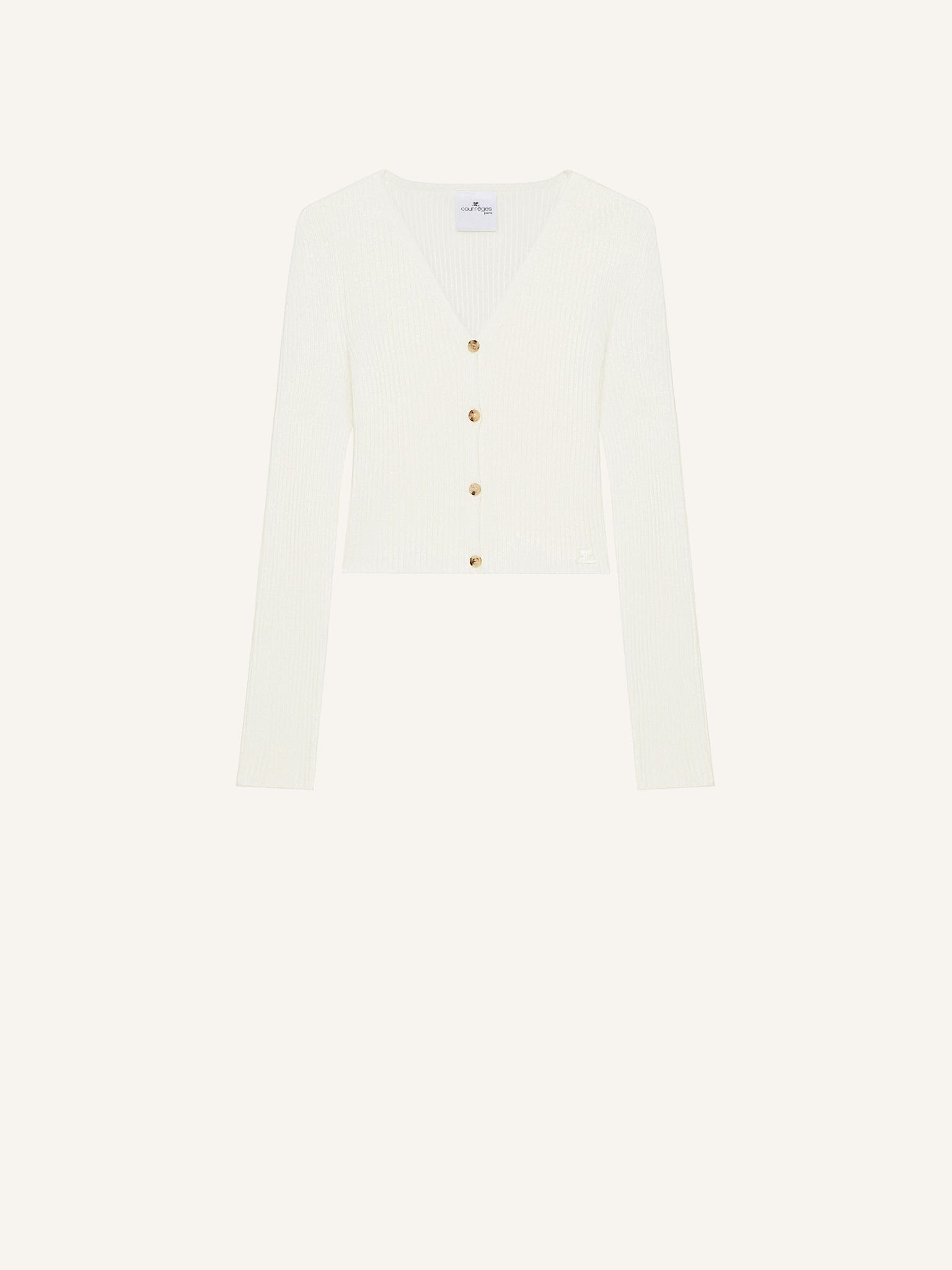 SOLAR CROPPED RIB CARDIGAN