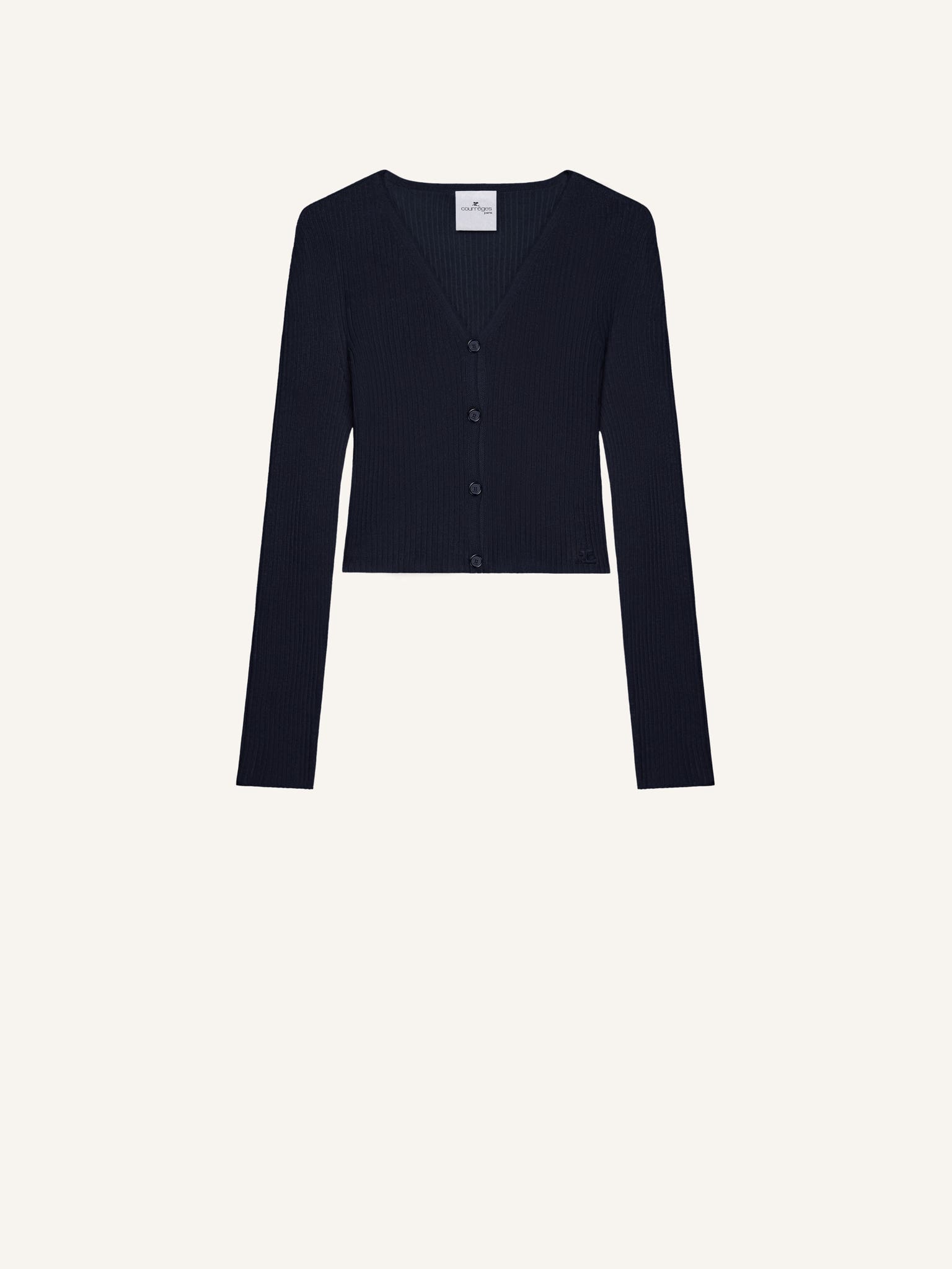 SOLAR CROPPED RIB CARDIGAN