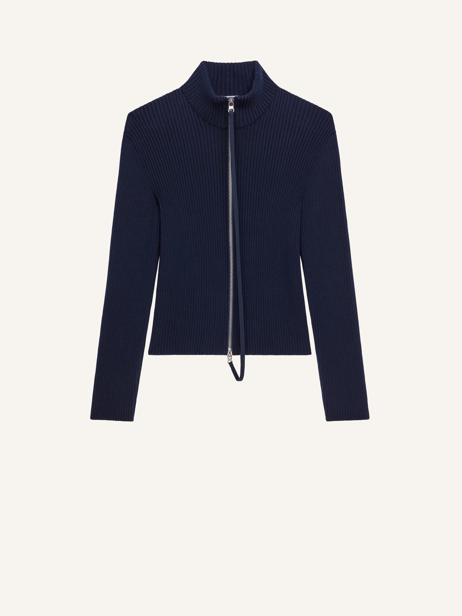 KNITTED ZIPPED CARDIGAN