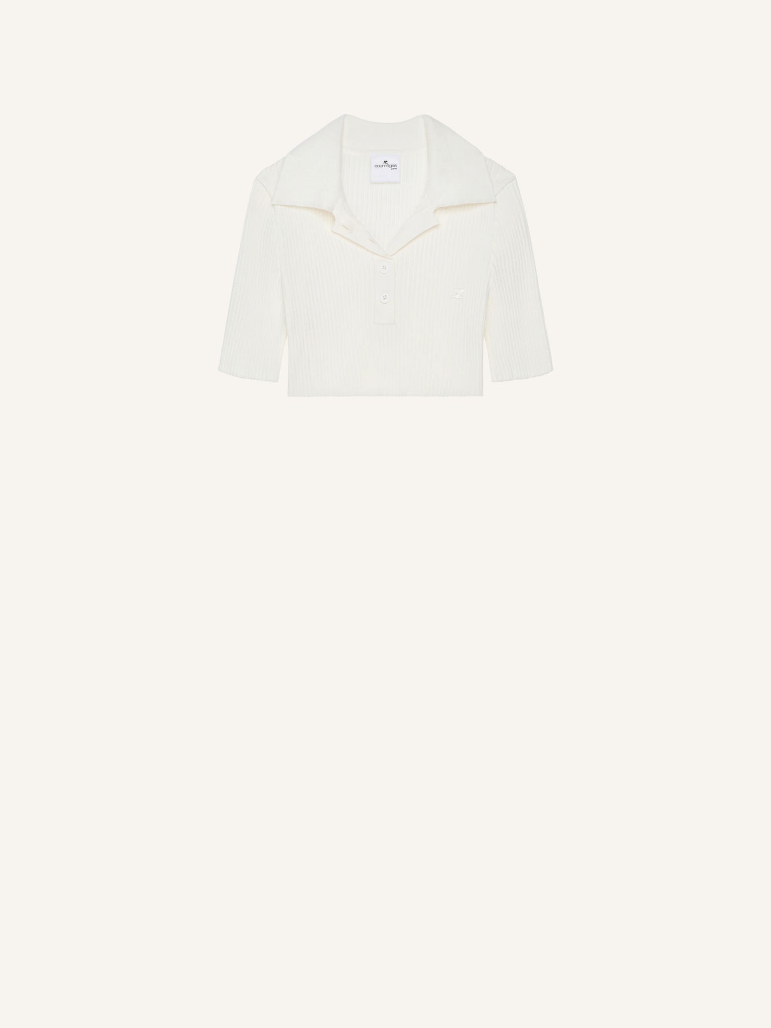 CROPPED KNIT POLO