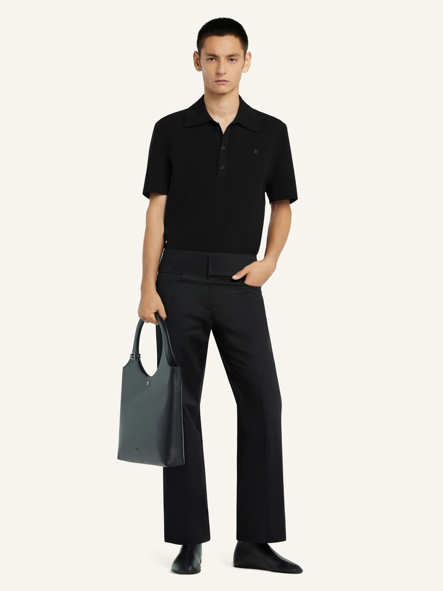 RIB KNIT POLO