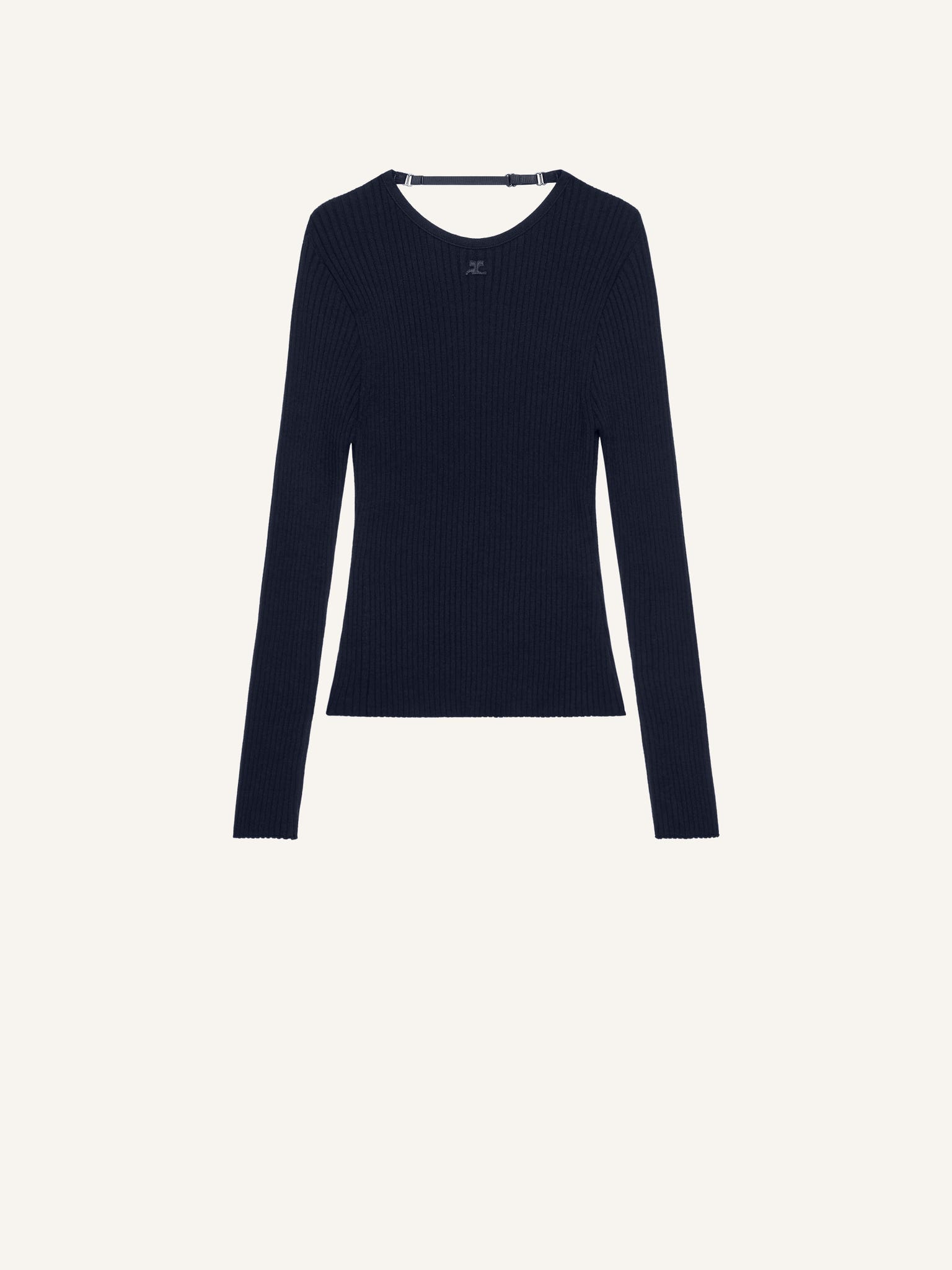 LINGERIE DETAIL KNITTED SWEATER