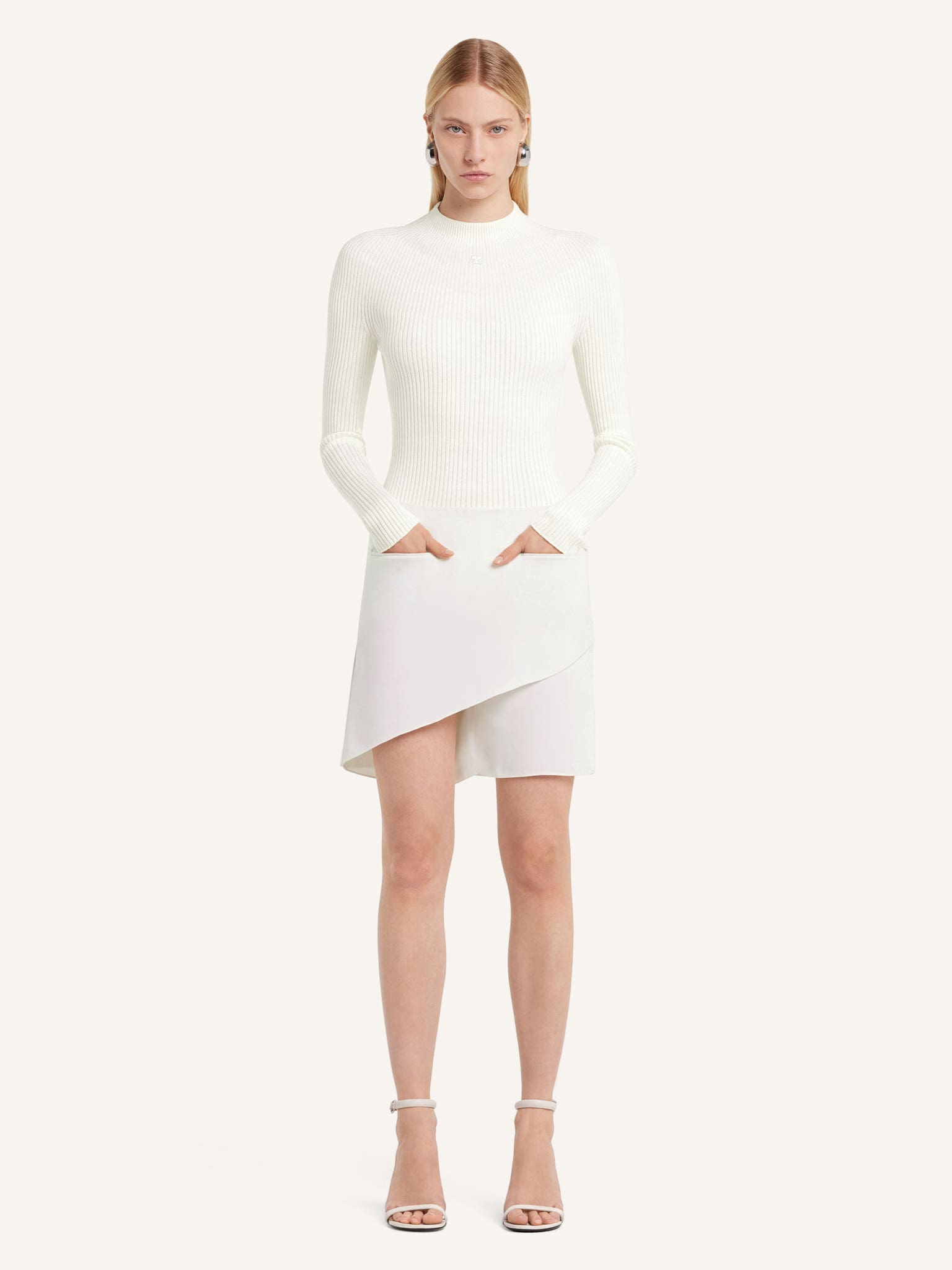 SOLAR LIGHT RIB MOCKNECK SWEATER