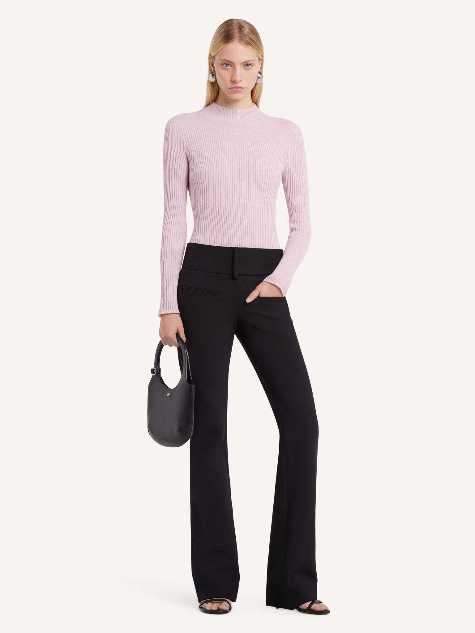 SOLAR LIGHT RIB MOCKNECK SWEATER