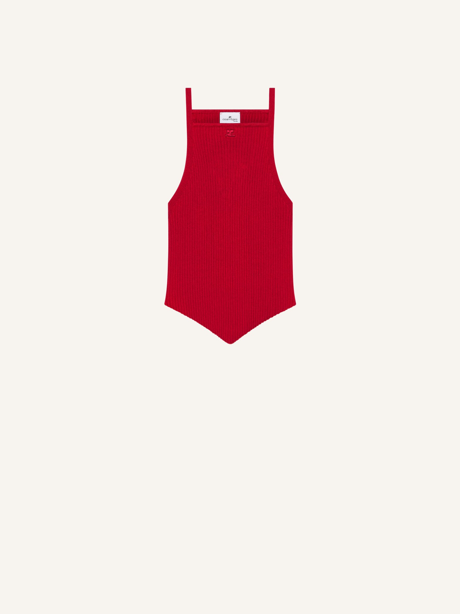 POINTY RIB KNIT TANK TOP