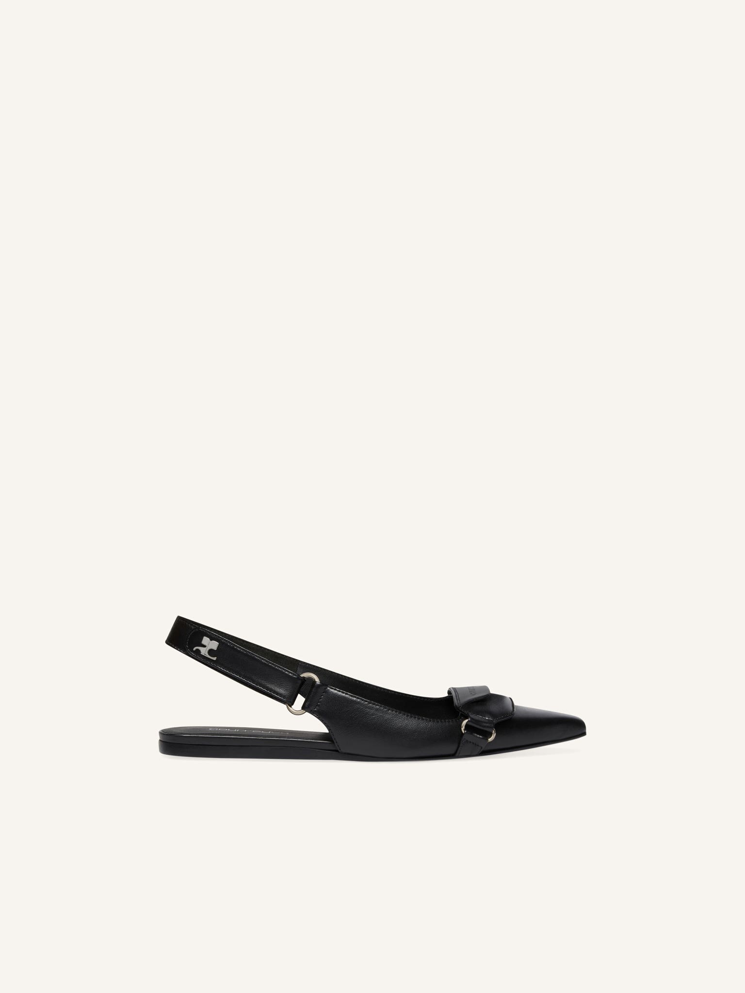 RACER LEATHER SLINGBACK BALLERINAS