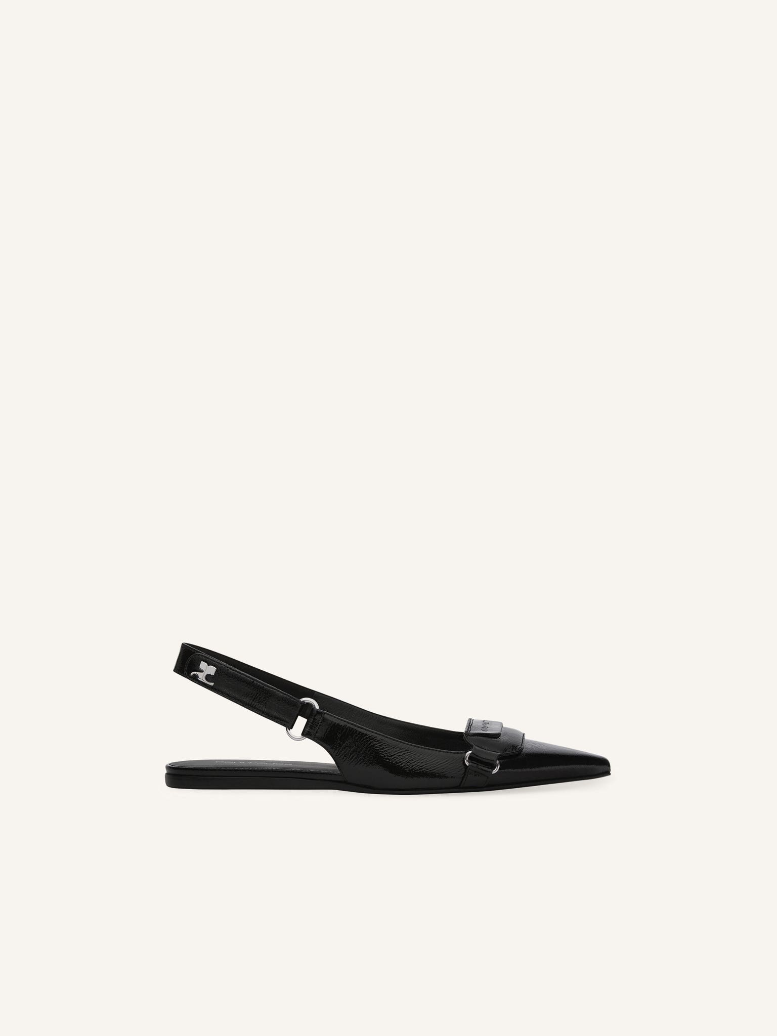 RACER VINYL SLINGBACK BALLERINAS