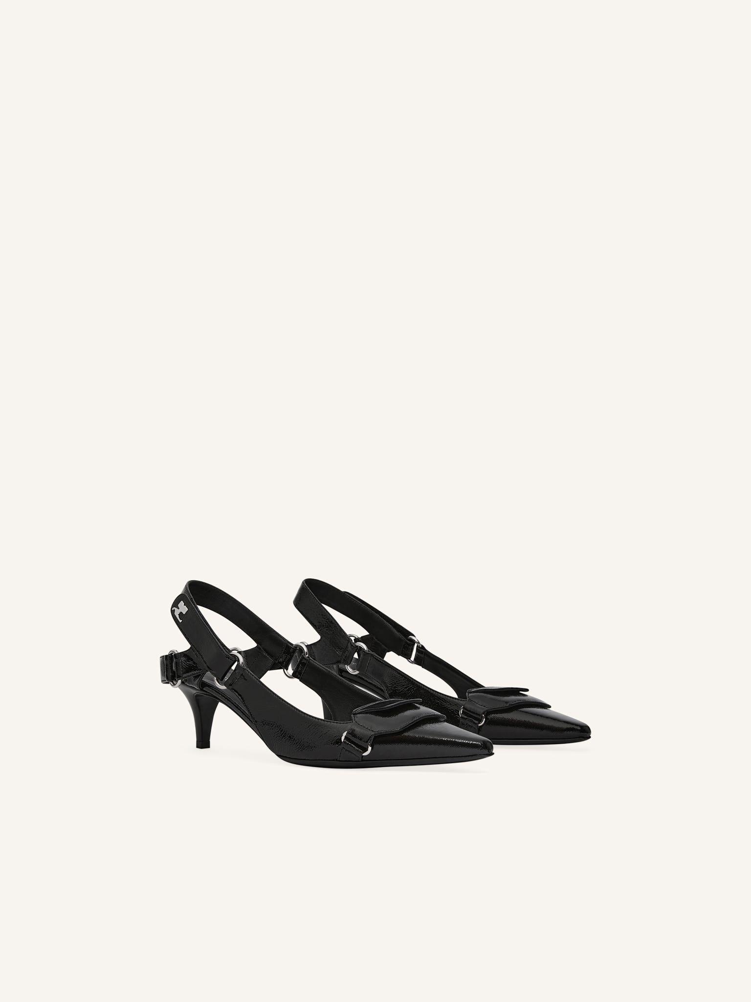 RACER VINYL SLINGBACKS