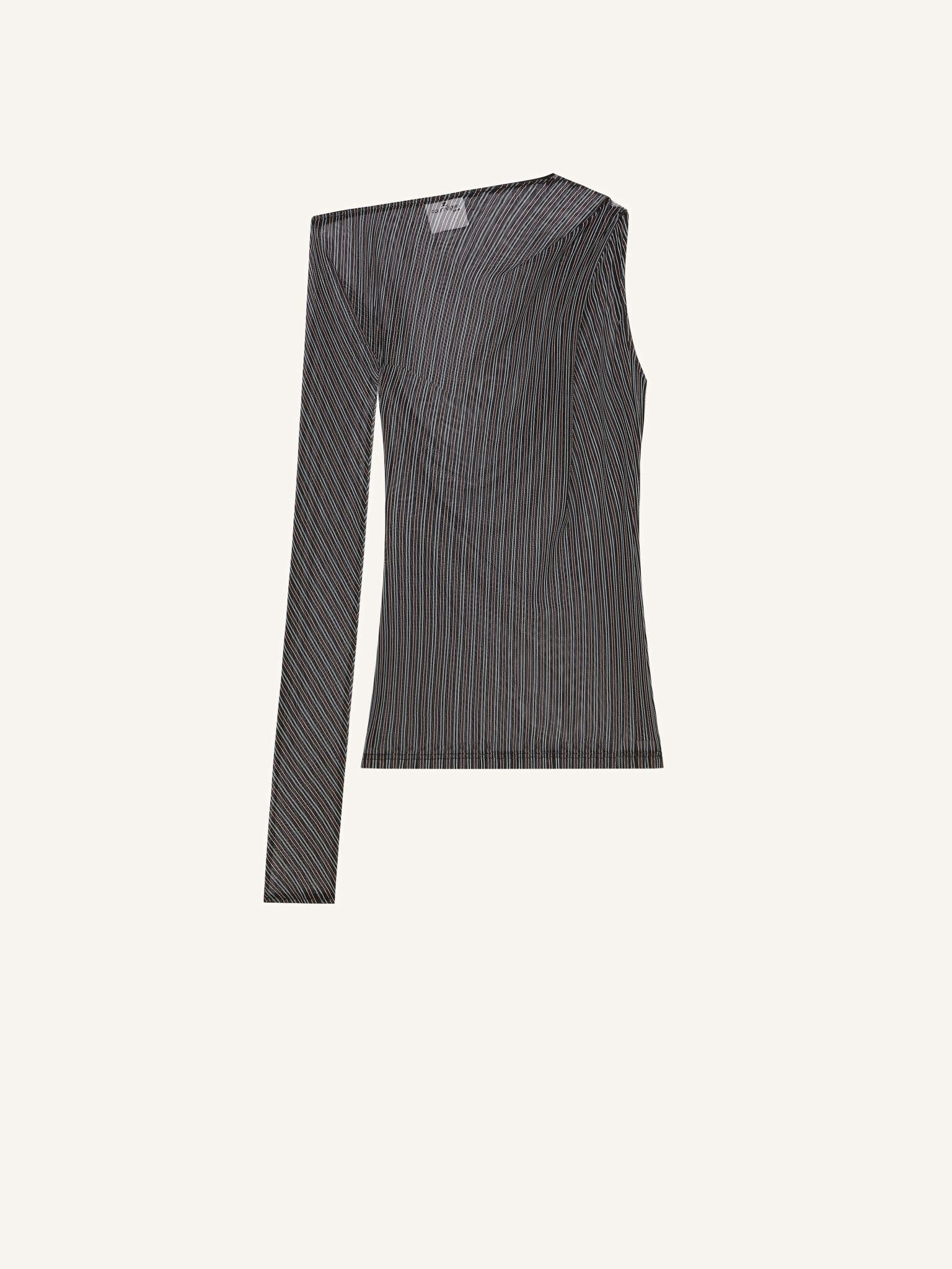 ASYMMETRIC STRIPED MESH TOP
