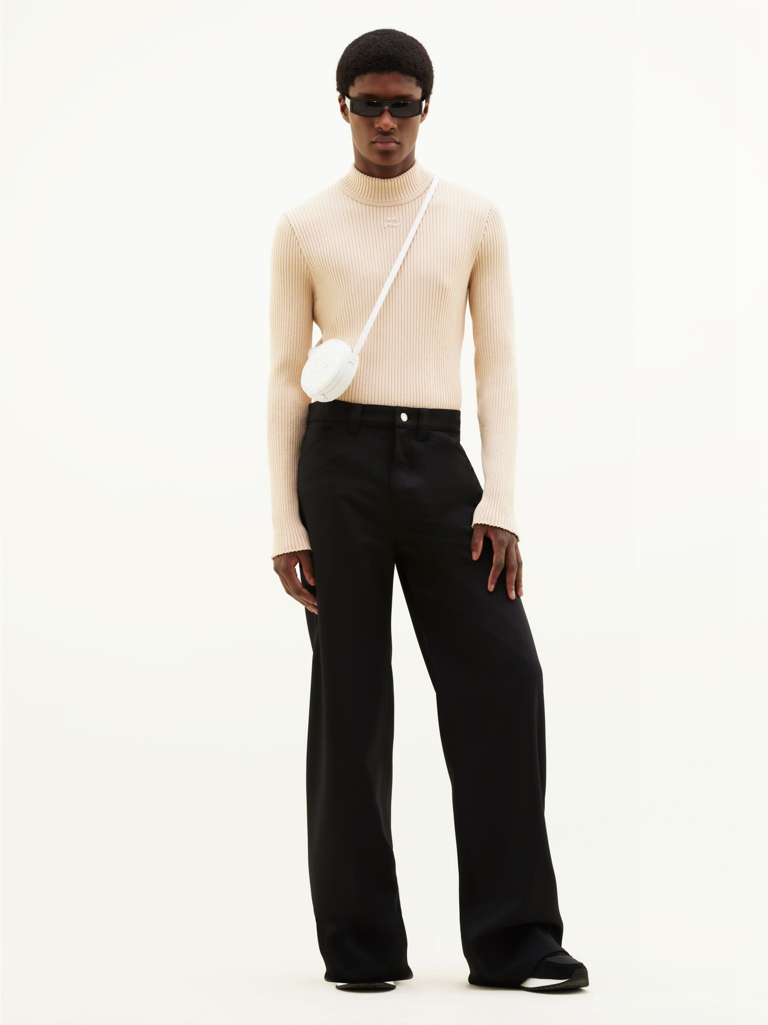 REEDITION RIB KNIT MOCKNECK SWEATER