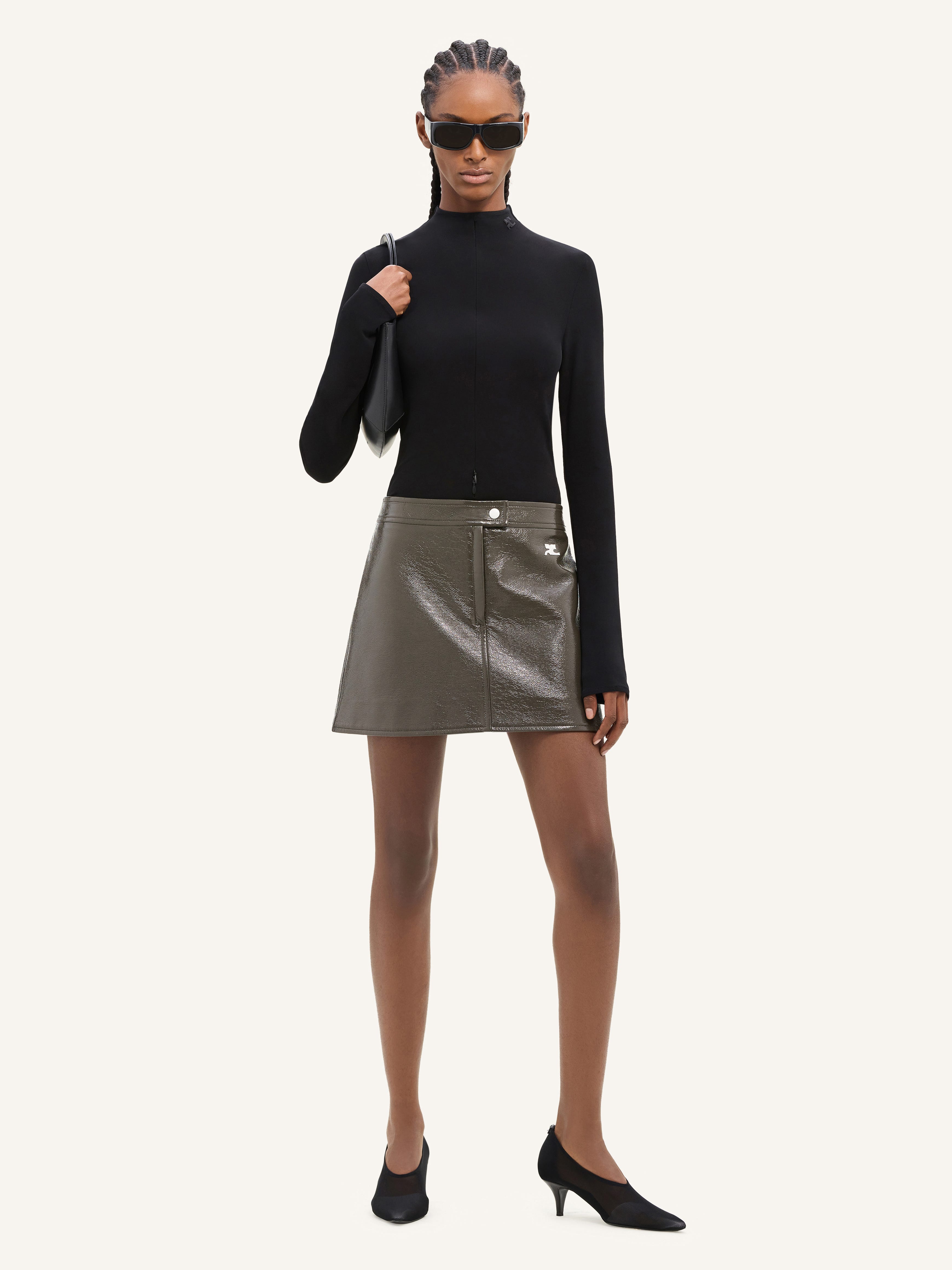 JUPE REEDITION EN VINYLE courreges