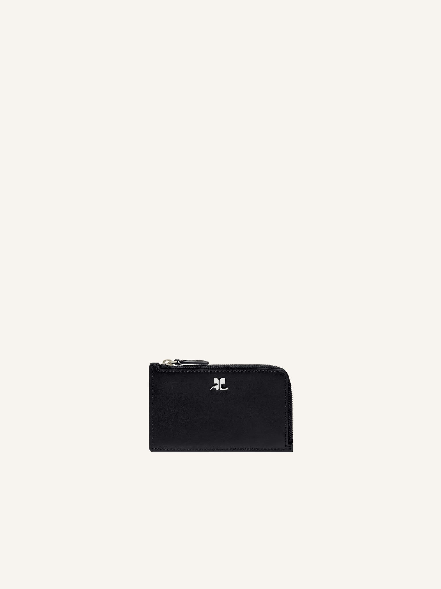 LEATHER ZIPPED CARDHOLDER