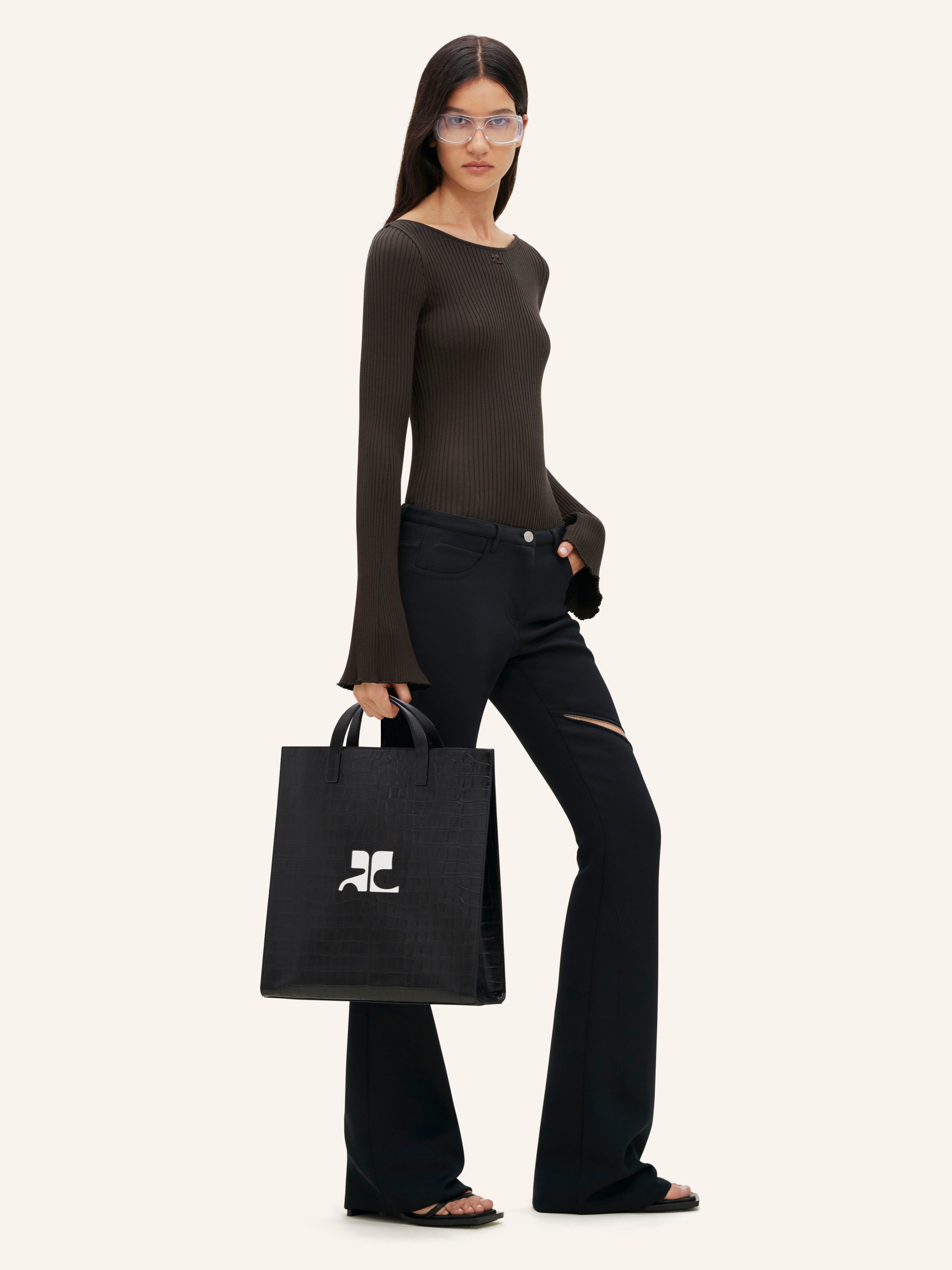【限定販売】 HERITAGE CROCO STAMPED TOTE BAG - courrèges クレンジング/メイク落とし